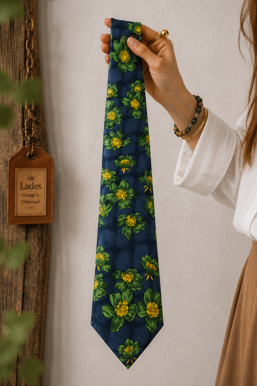 90s Floral Wave Kravat