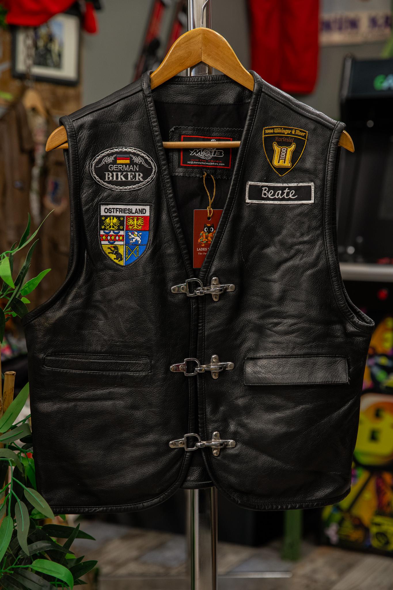 90's GERMANY BIKER Deri Ceket/Ceket