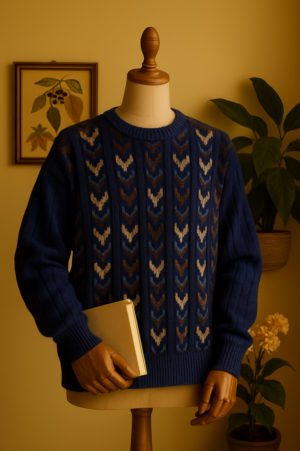 90's Lacivert Oversize Kazak