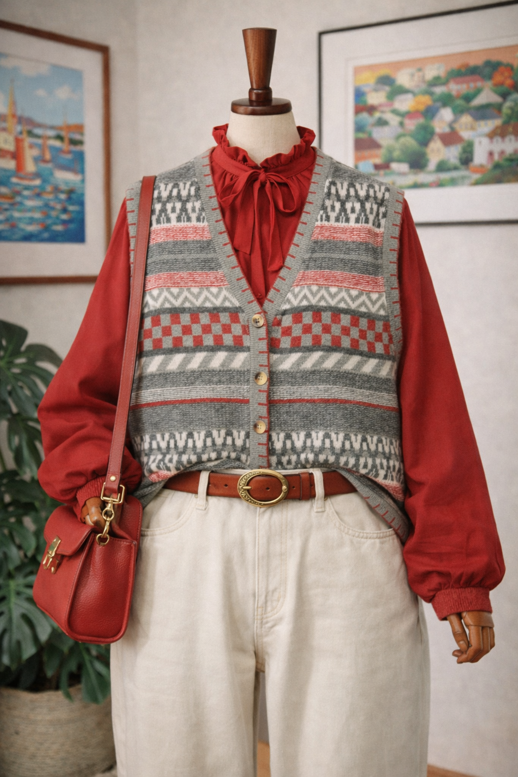 90's Nordic Örme Yelek