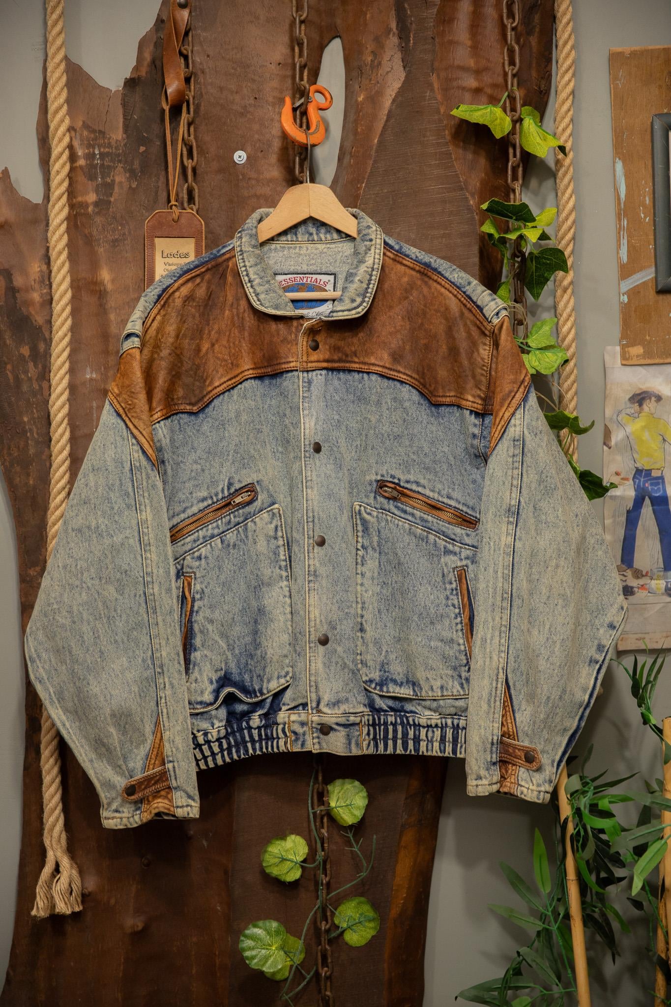 90's Oversize Custom Kot/Deri Ceket