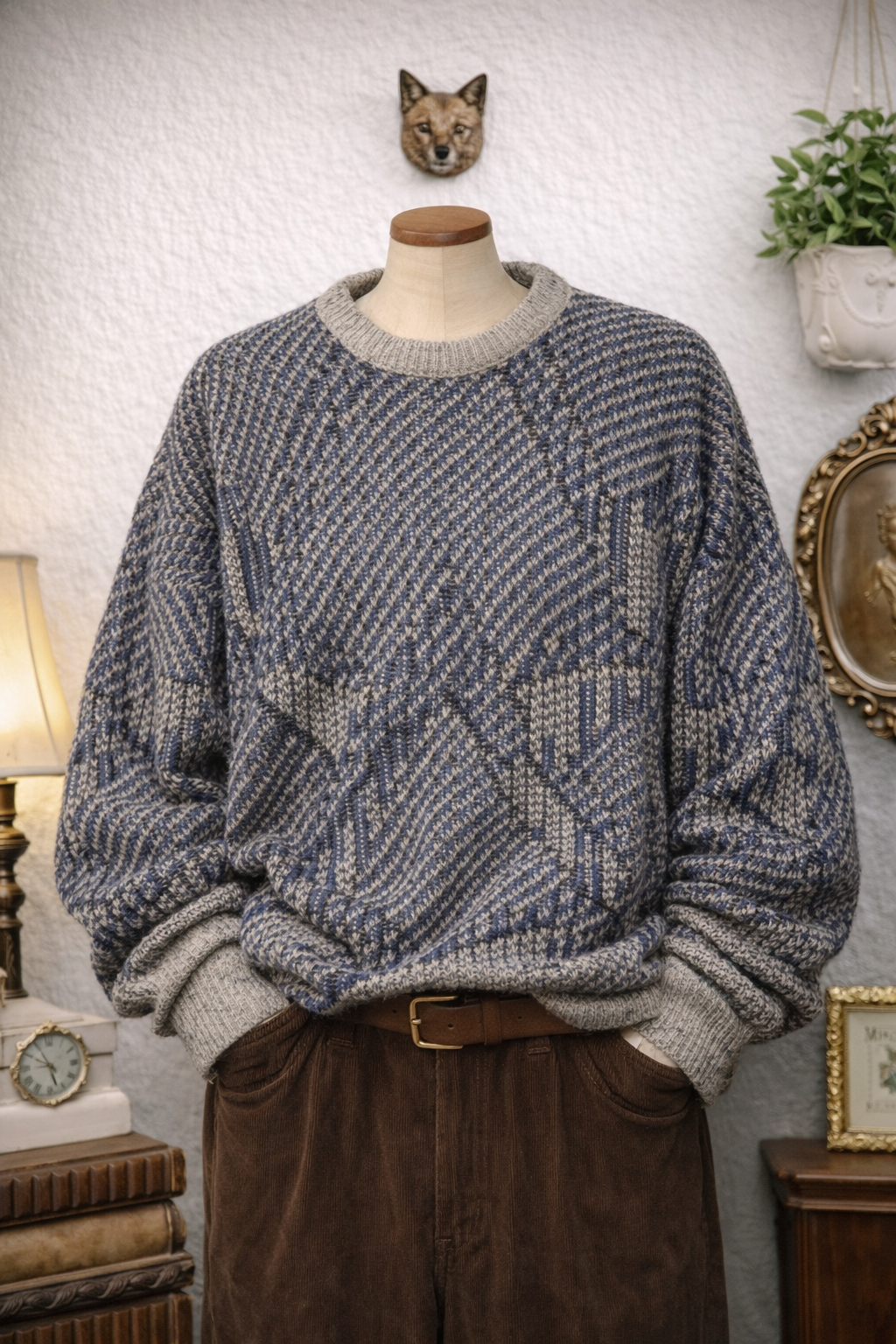90's Oversize Yün Kazak