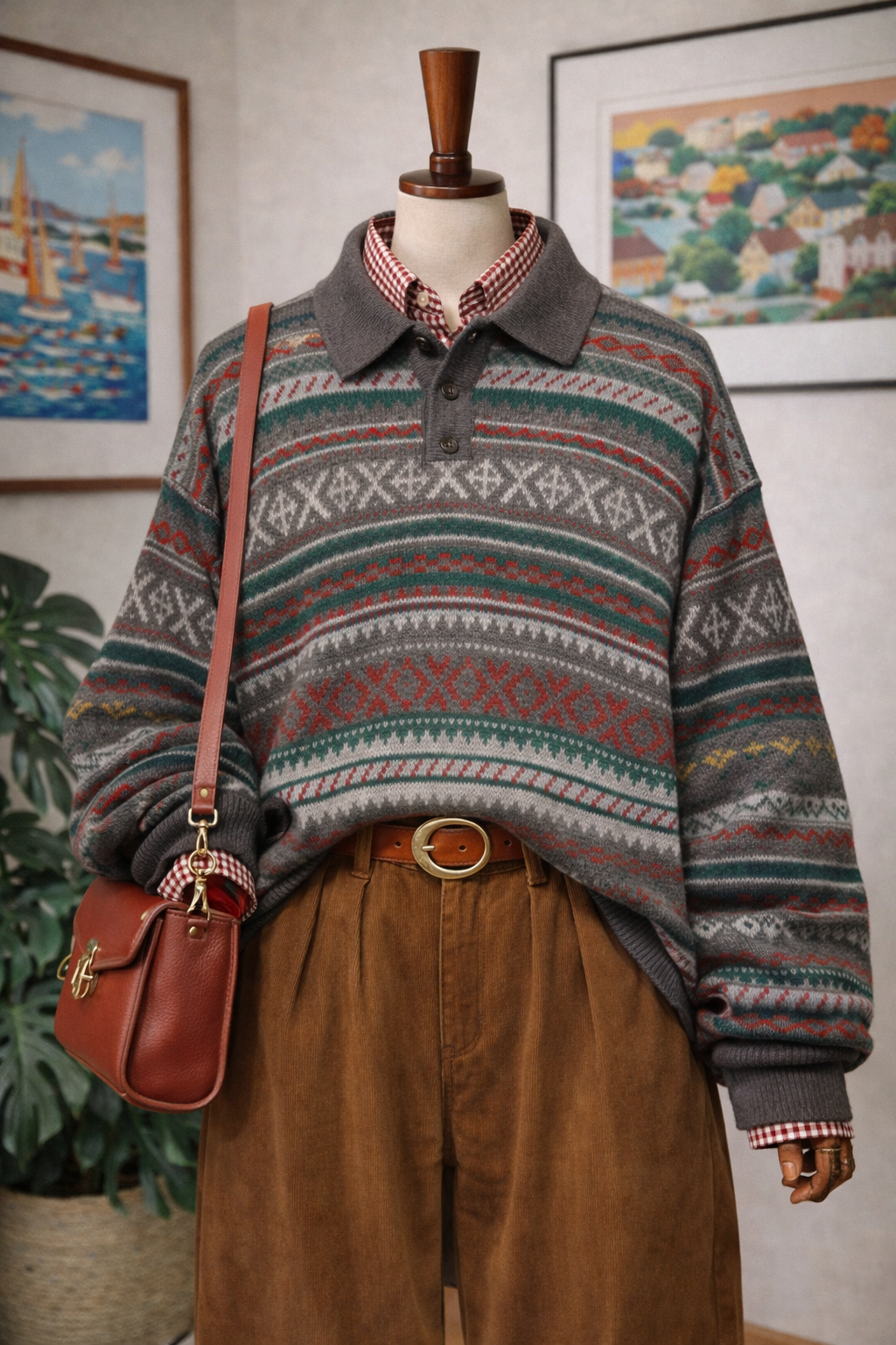 90's Polo Yaka Nordic Kazak