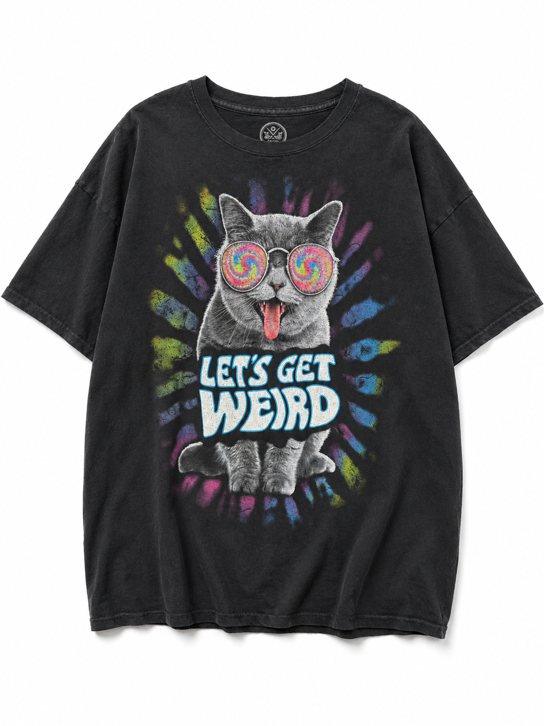 90s Pop-Art Kedi Grafik Baskılı Tişört
