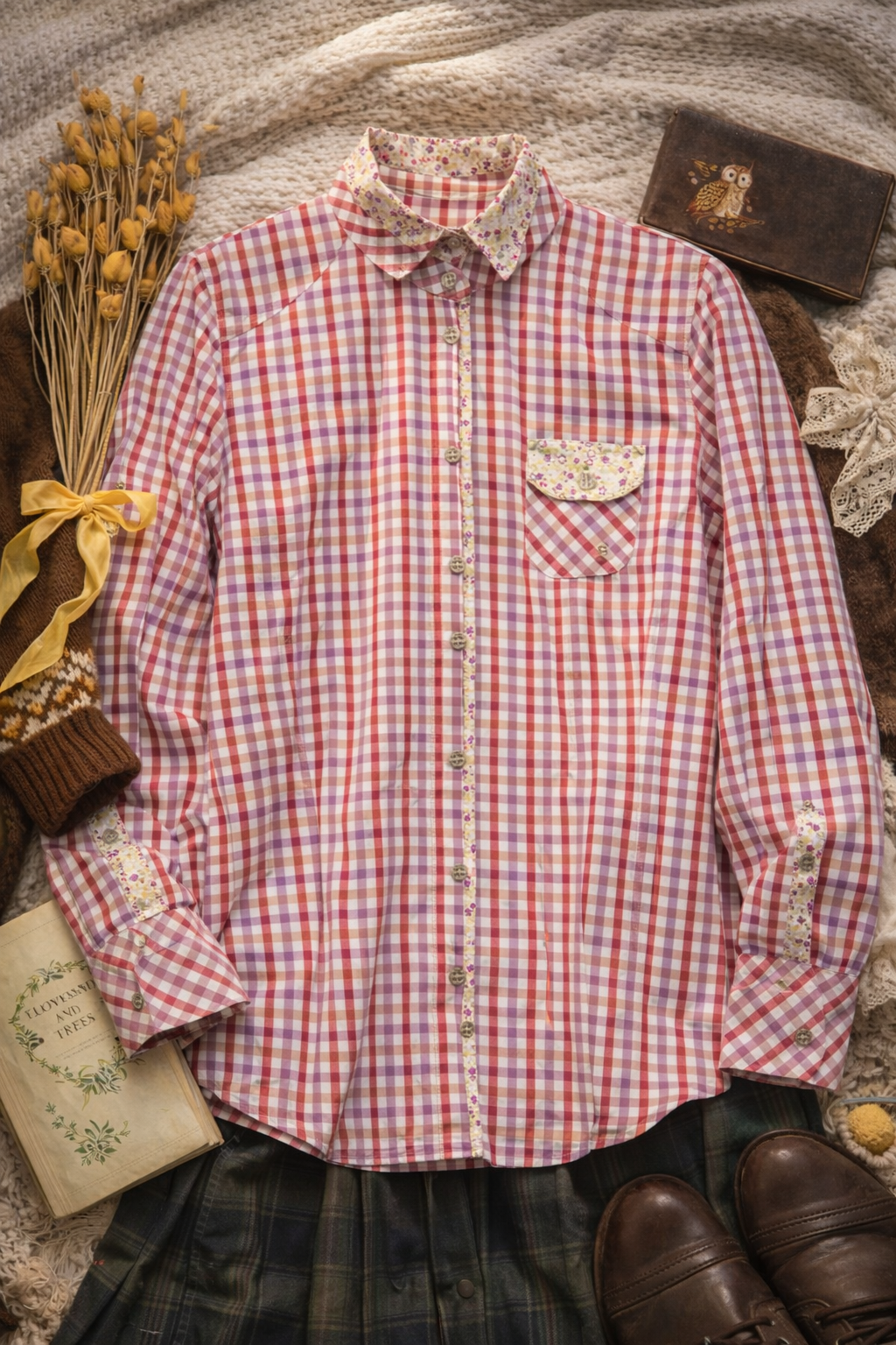 90's Pötikare Nakışlı Gömlek