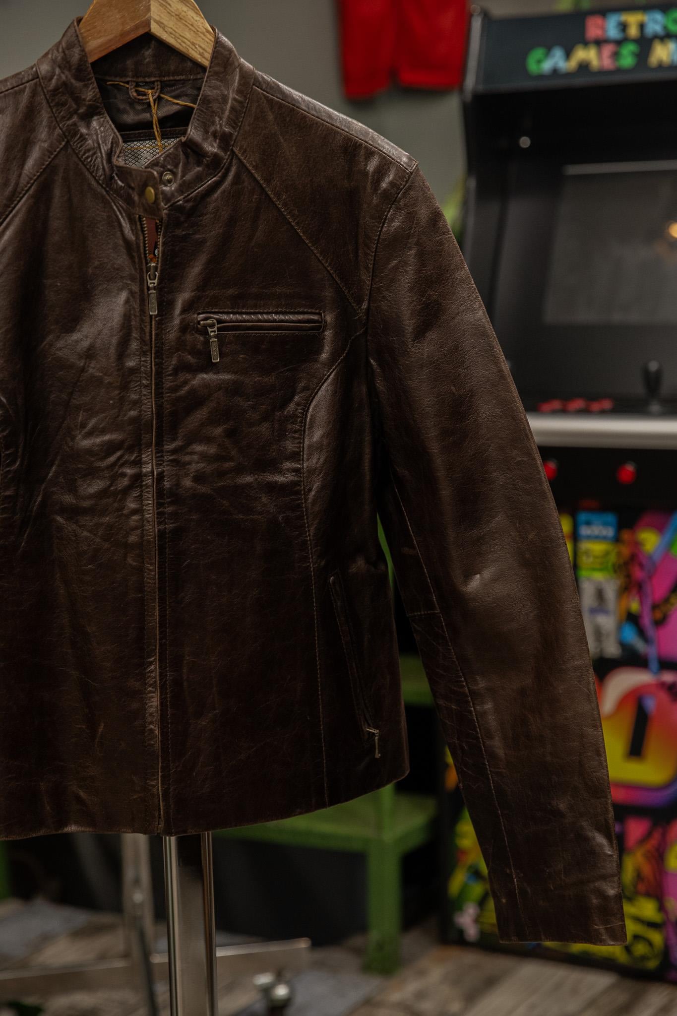 Acı Kahve American Biker Model Unisex Deri Ceket
