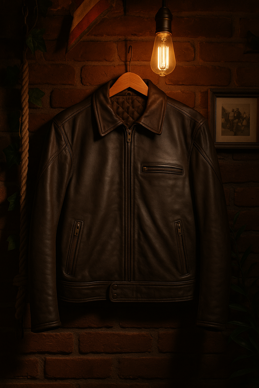 Acı Kahve Biker Deri Ceket