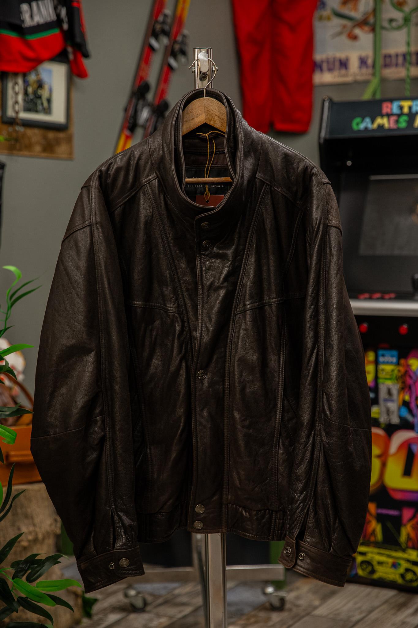 Acı Kahve Renk WILSONS Unisex Bomber Deri Ceket