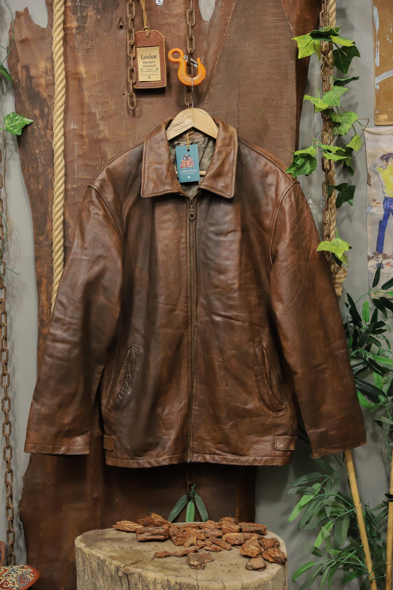 American Biker Classic Brown Deri Ceket