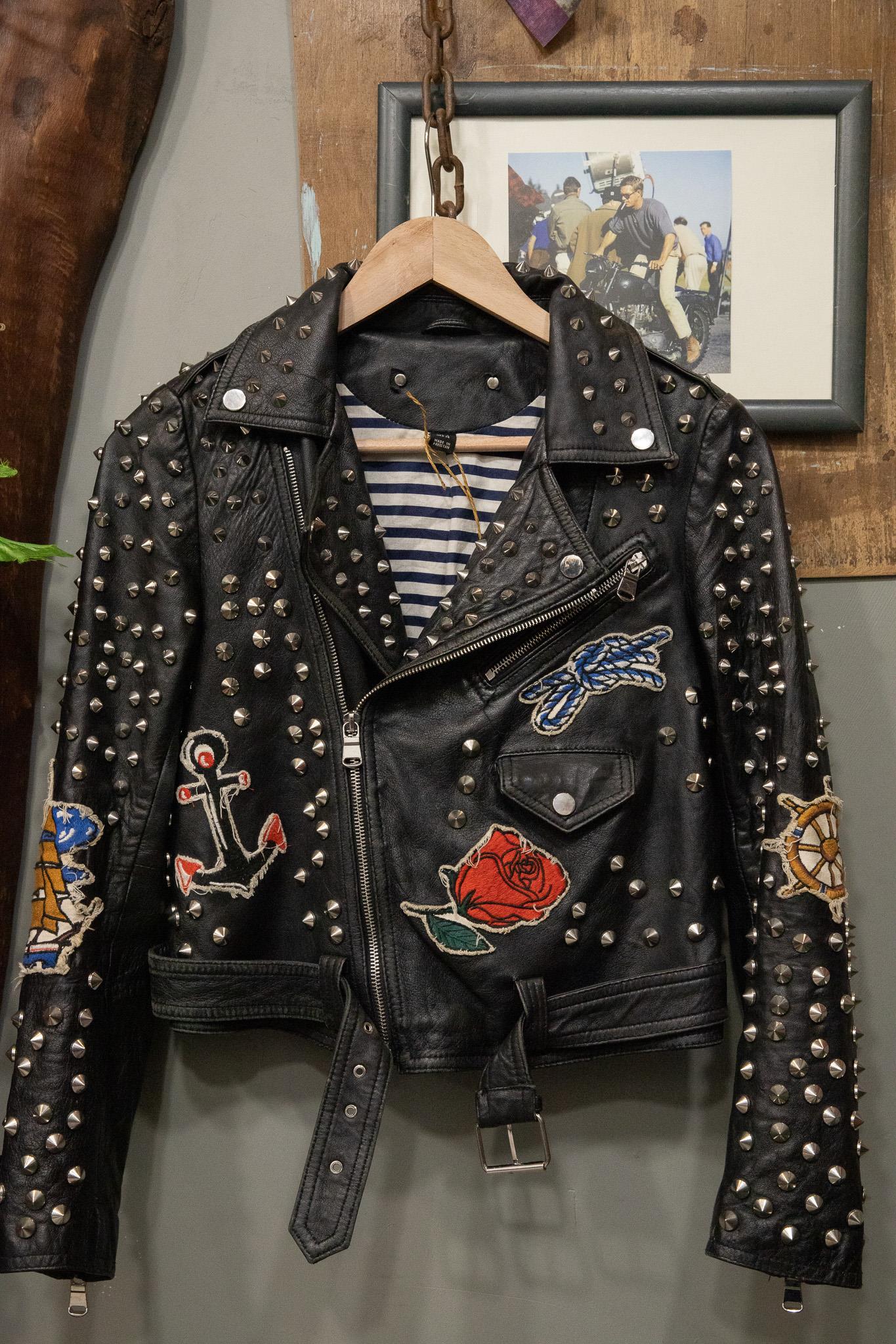 American Biker Tasarım Kadın Deri Ceket