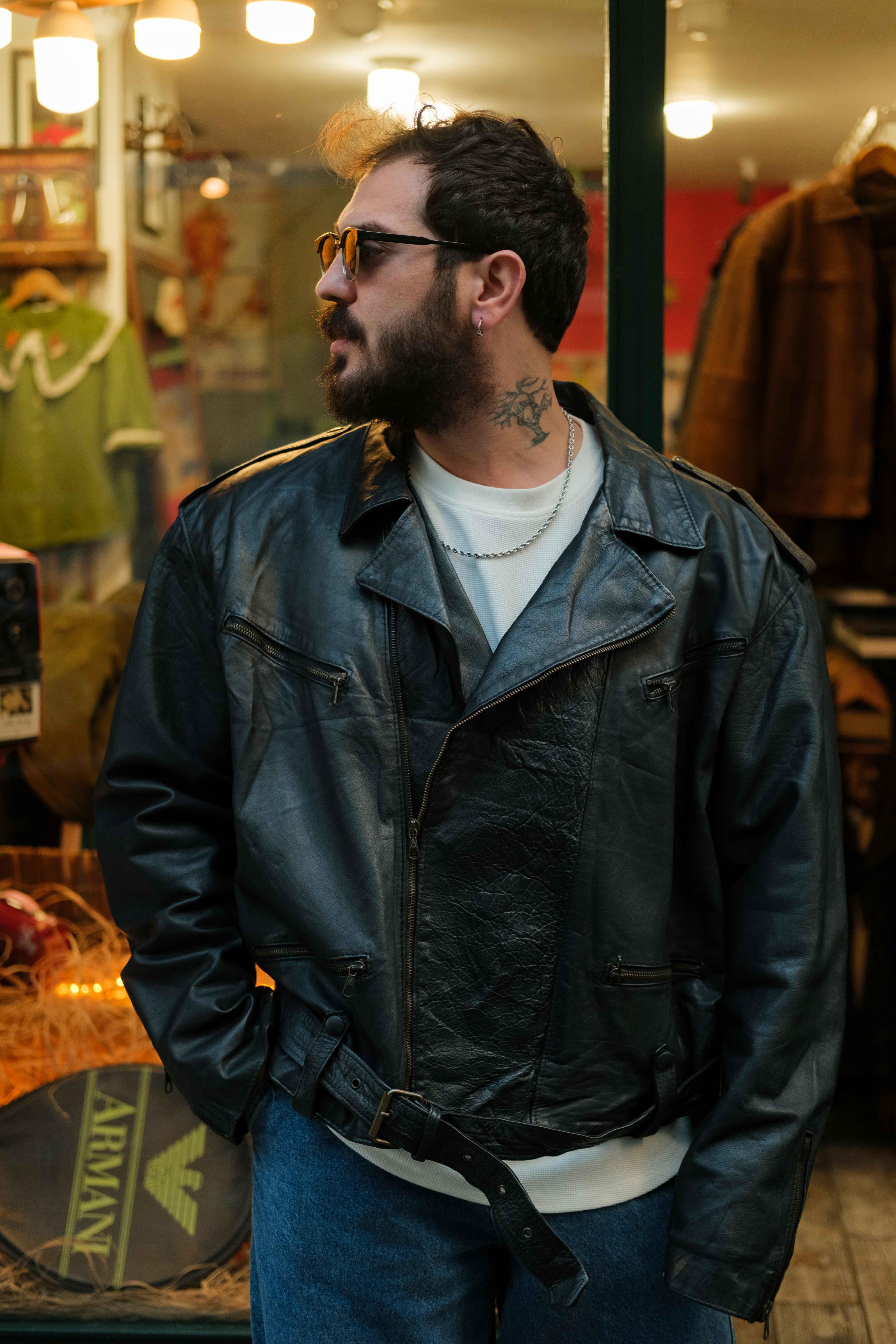 AMERİCAN BIKER UNİQ DERİ CEKET