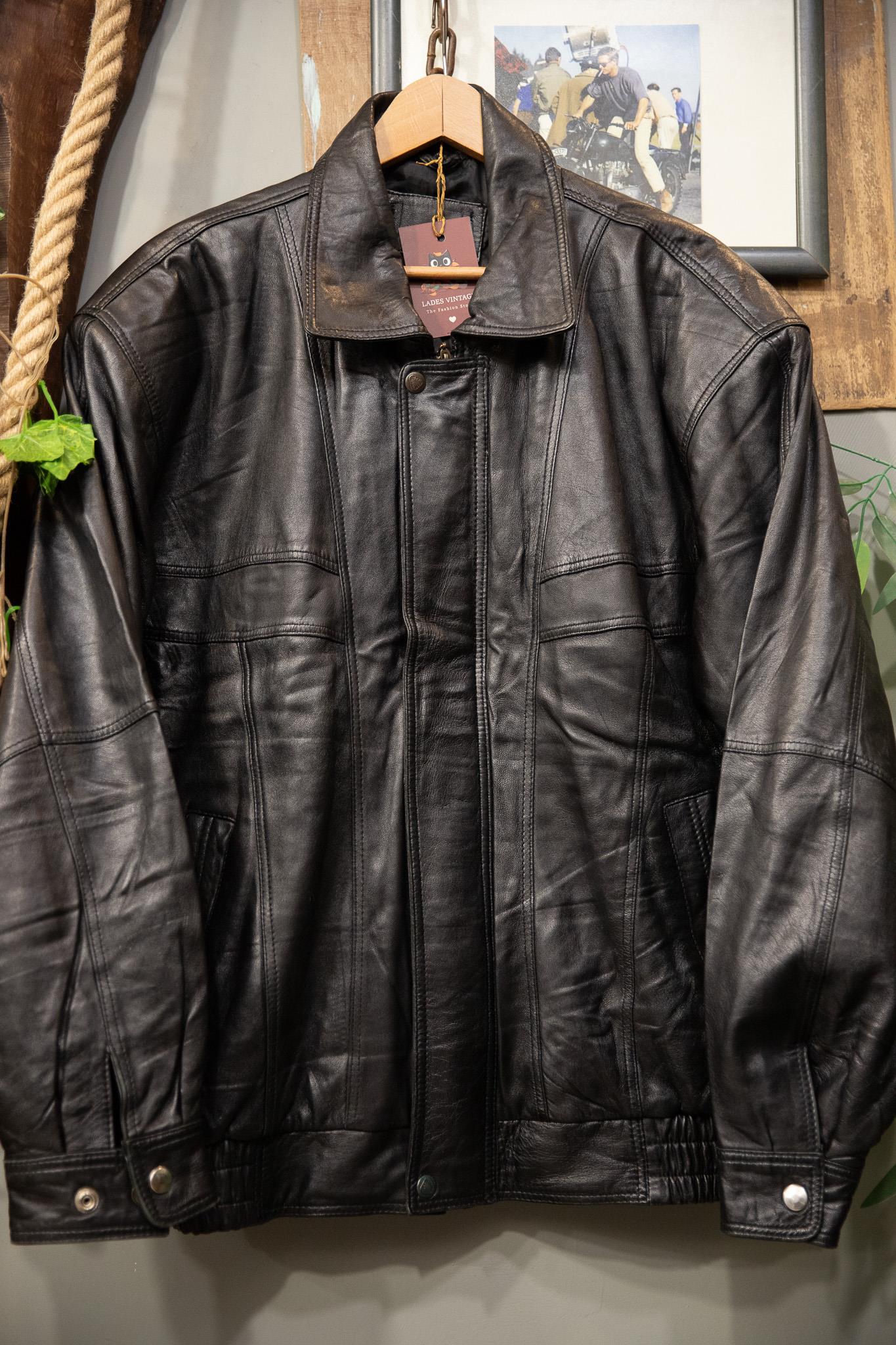 American Black Bomber Deri Ceket