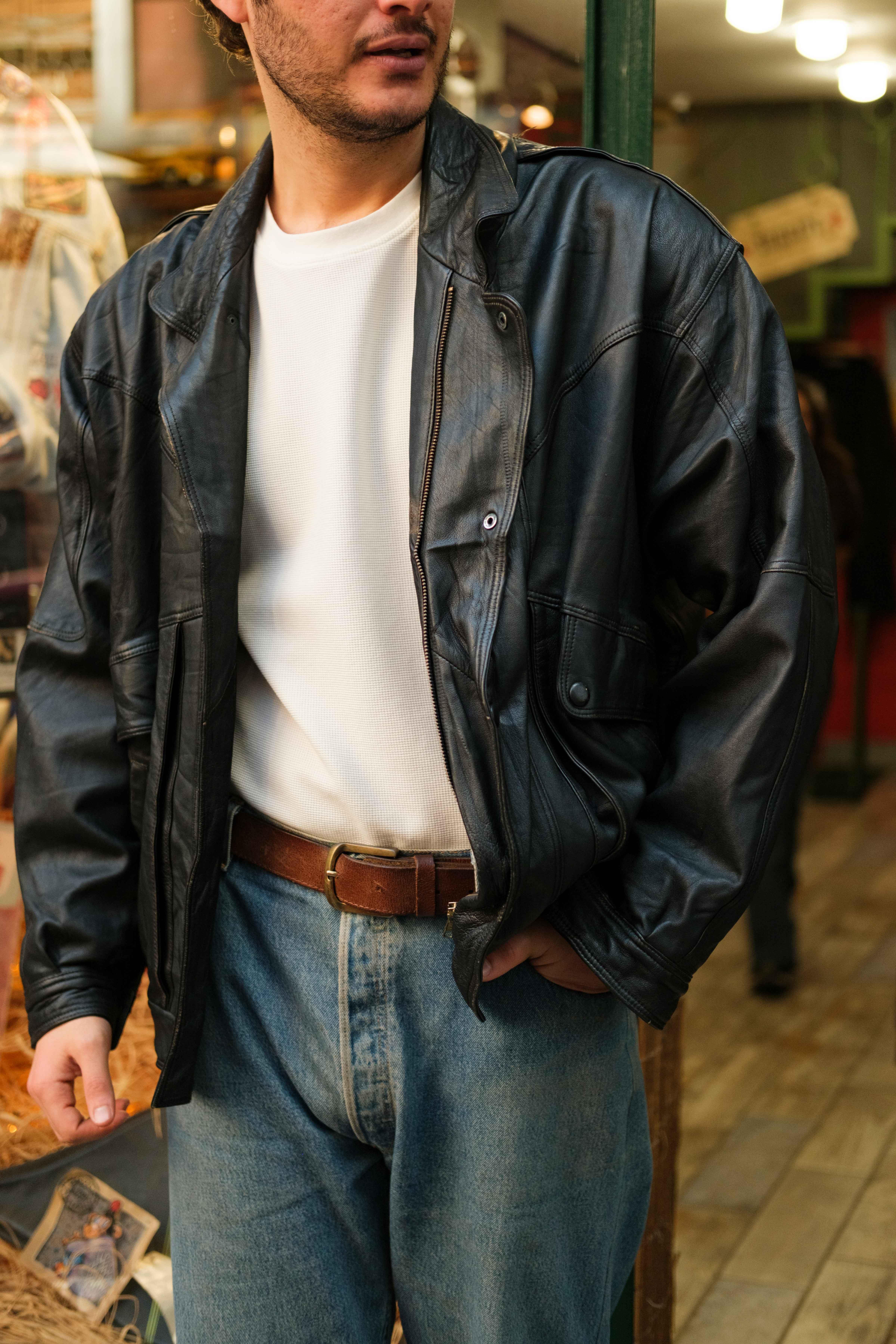 American Bomber Model Unisex Deri Ceket