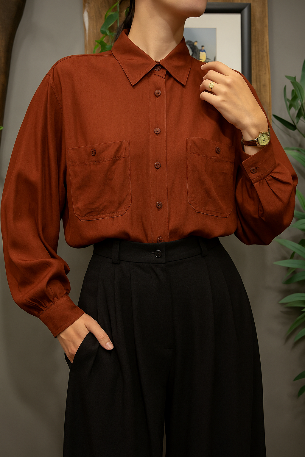 Angelo Litrico İpek Gömlek