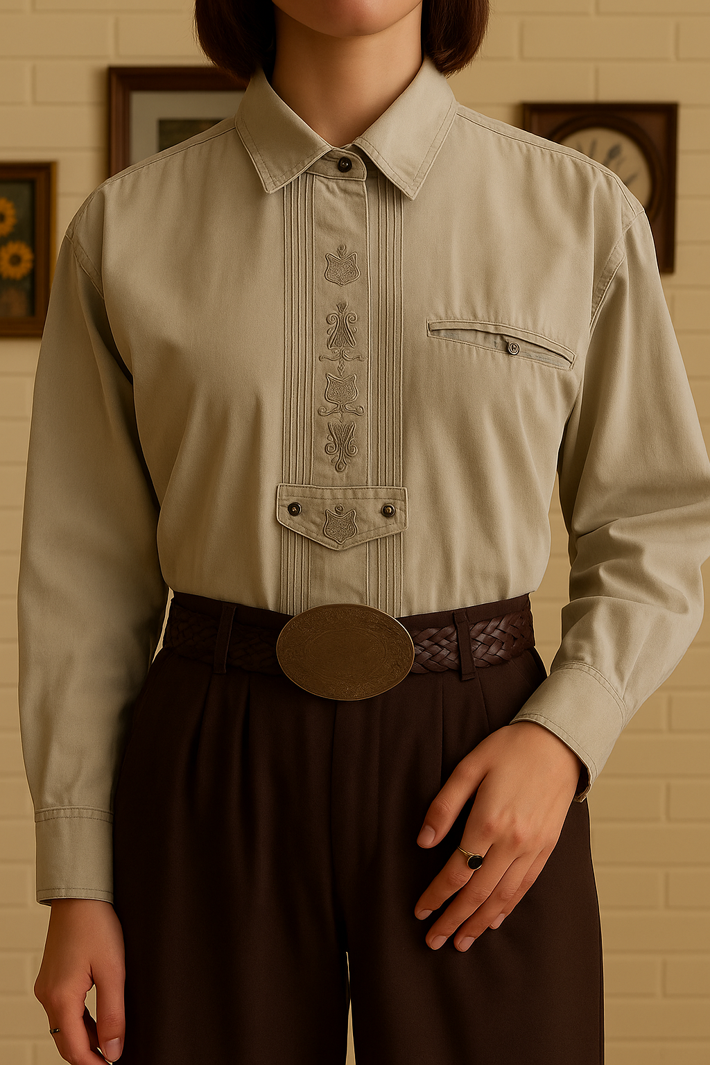 Austrian Nakışlı Bavyera Gömlek