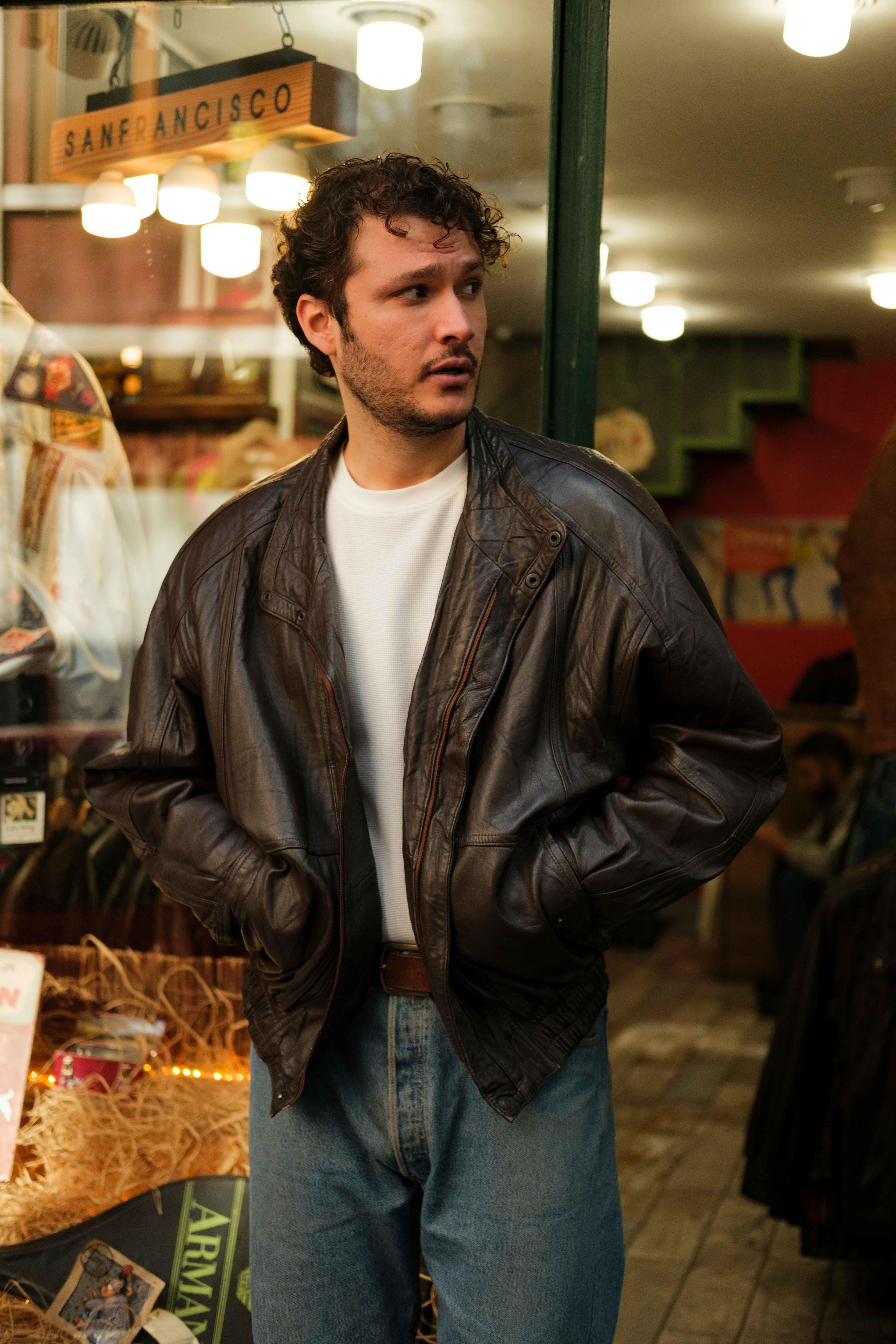 Brown Ton Bomber Unisex Deri Ceket