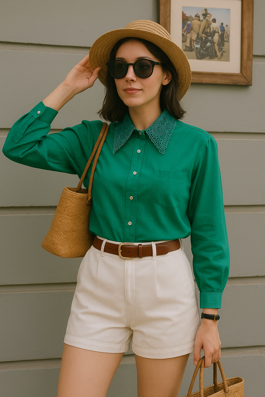 C&A Dantel Yaka Kadın Gömlek