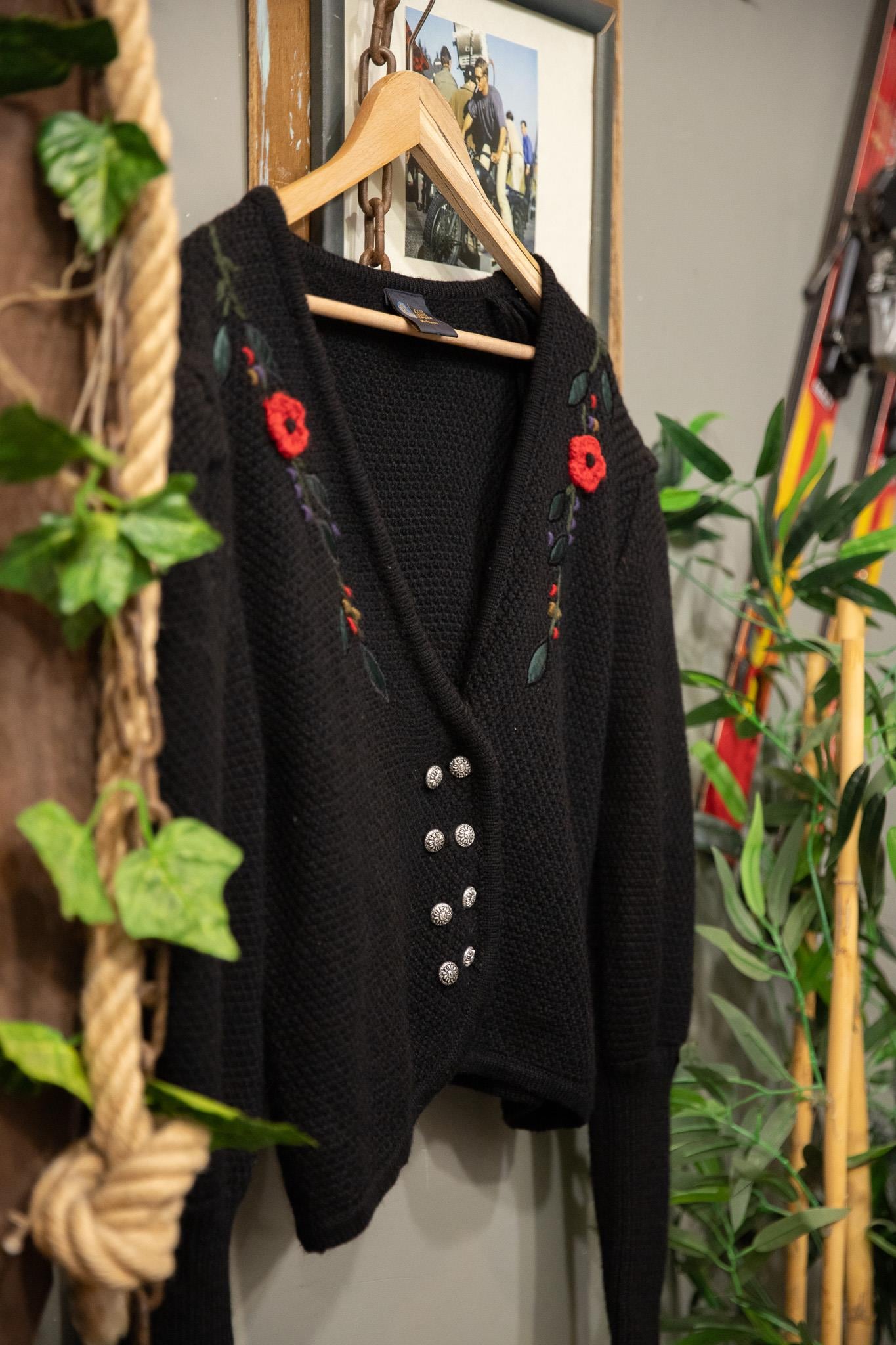 Chic Flower Knit Hırka-Ceket