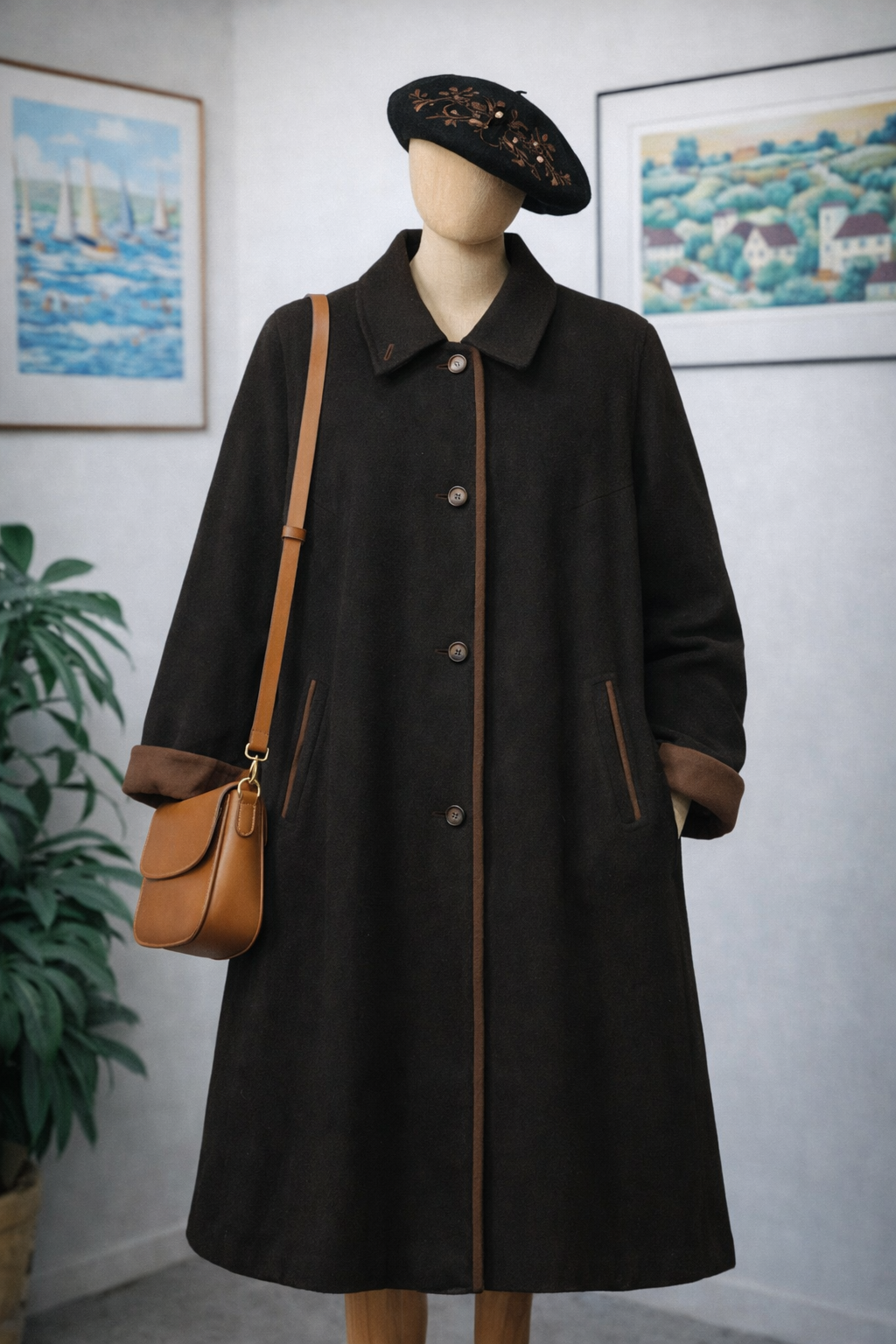 Classic 90's Wool Kaşe Kaban