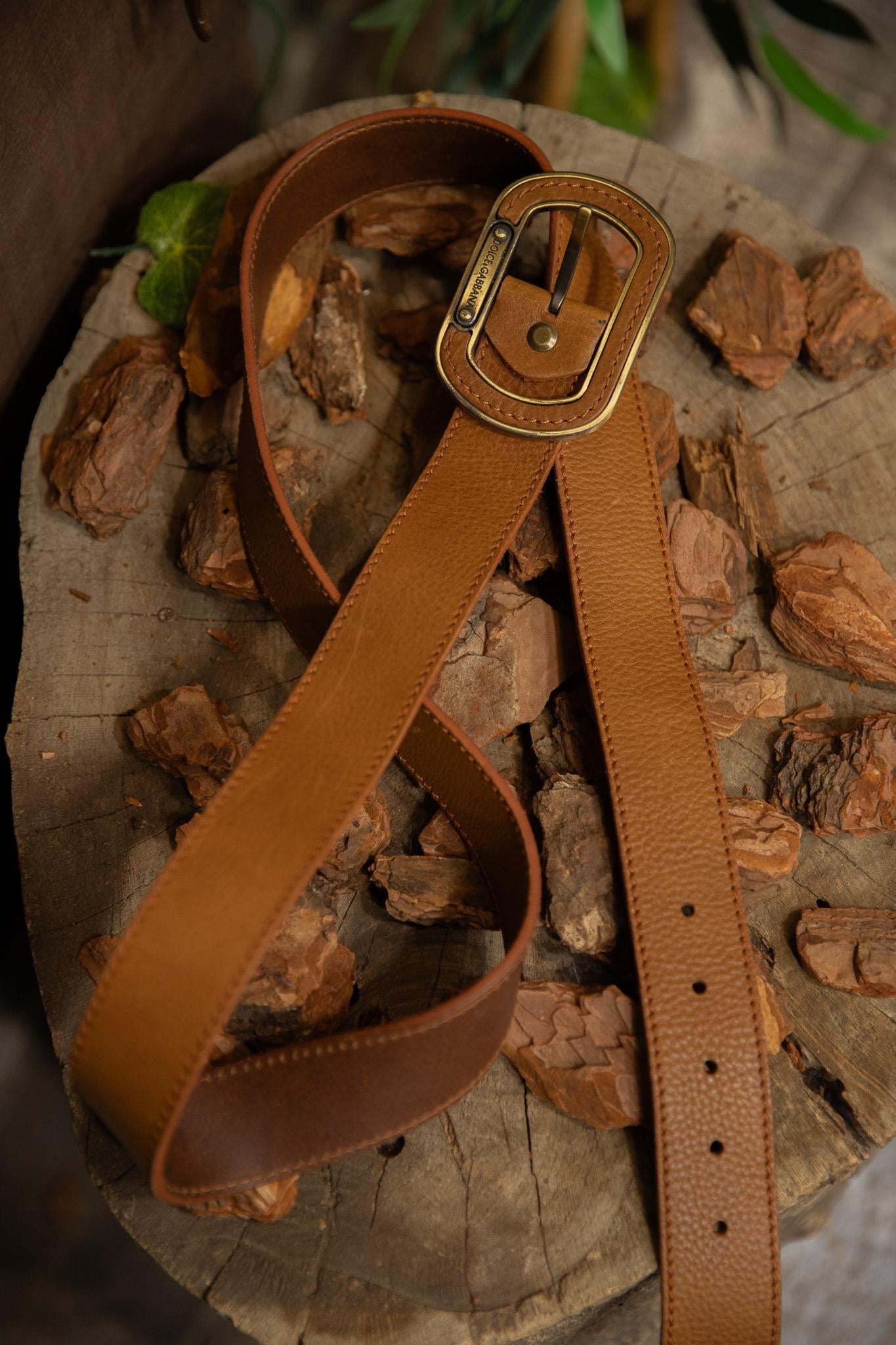 Dolce Gabbana Western Deri Kemer