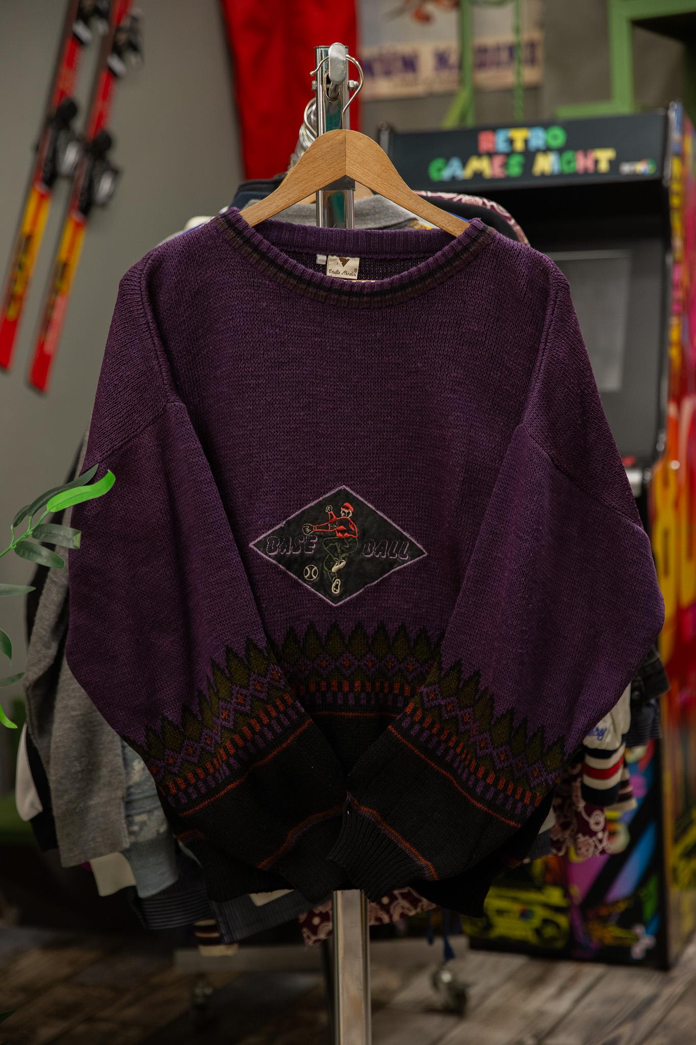 Emilio Kandini BASE BALL Tasarım Unisex Kazak