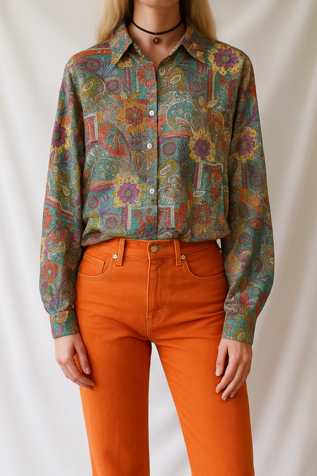 Etnik 90s Kadın Gömlek