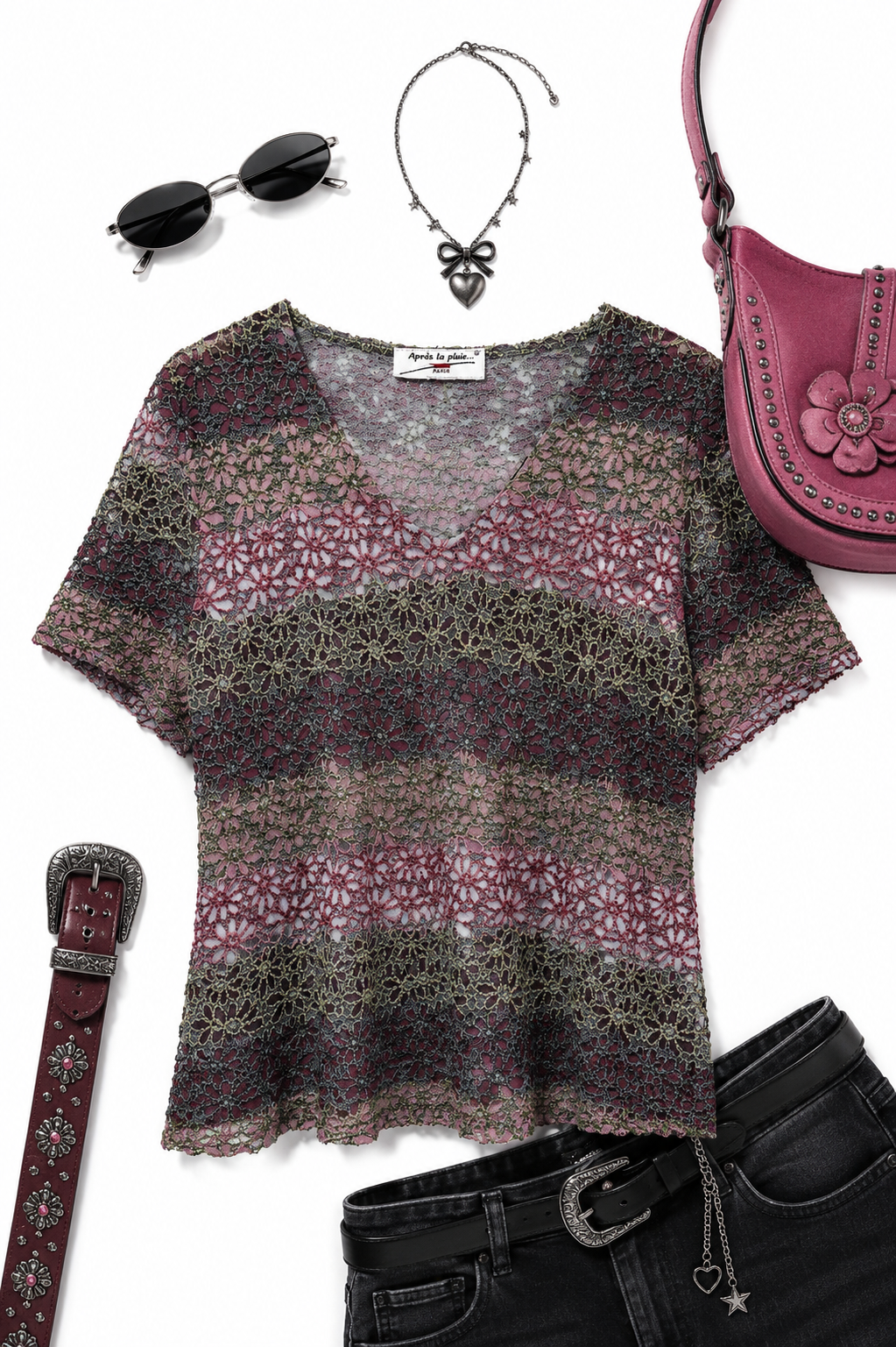 Floral Dantel Bluz