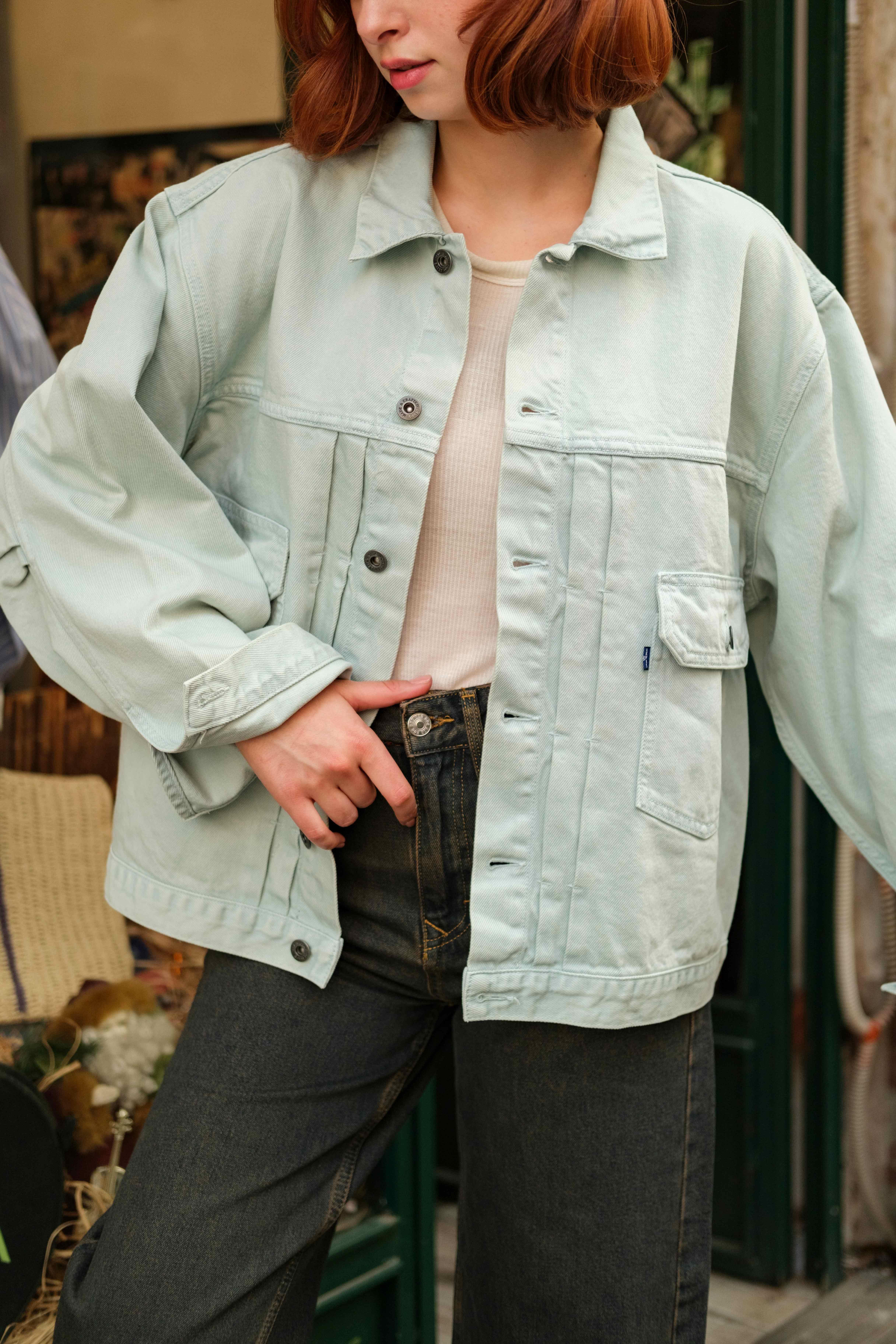 Levi's Orginal Turkuaz Unisex Kot Ceket