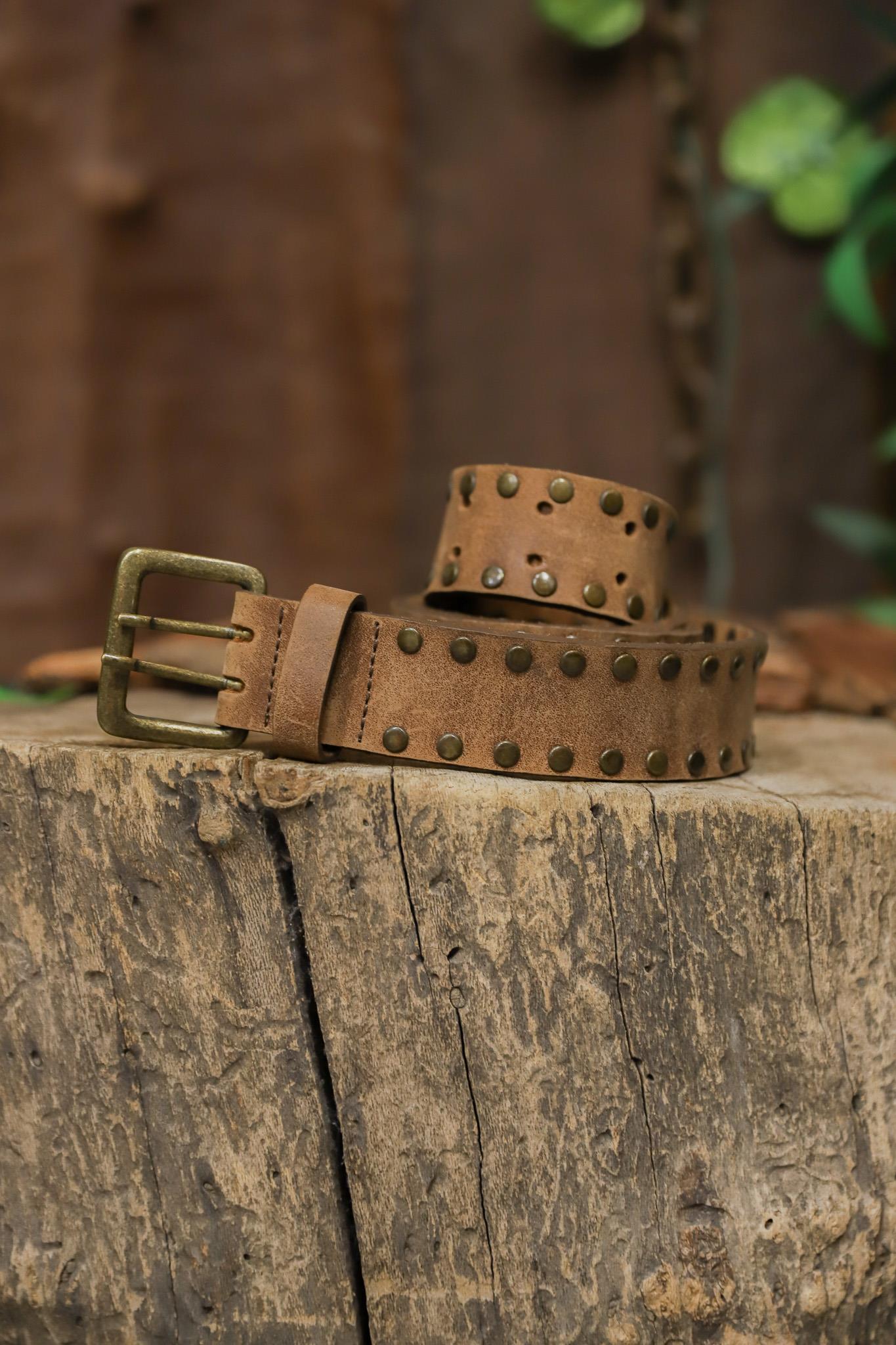 Light Brown Western Deri Kemer