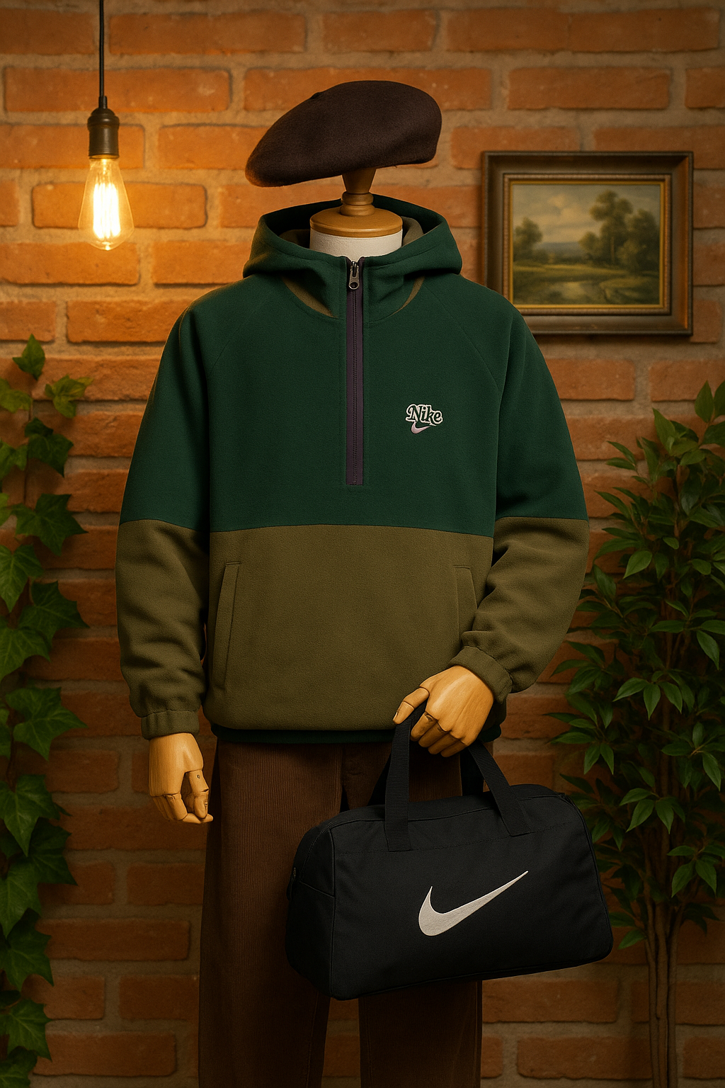 Nike Renk Bloklu Fleece Hoodie 