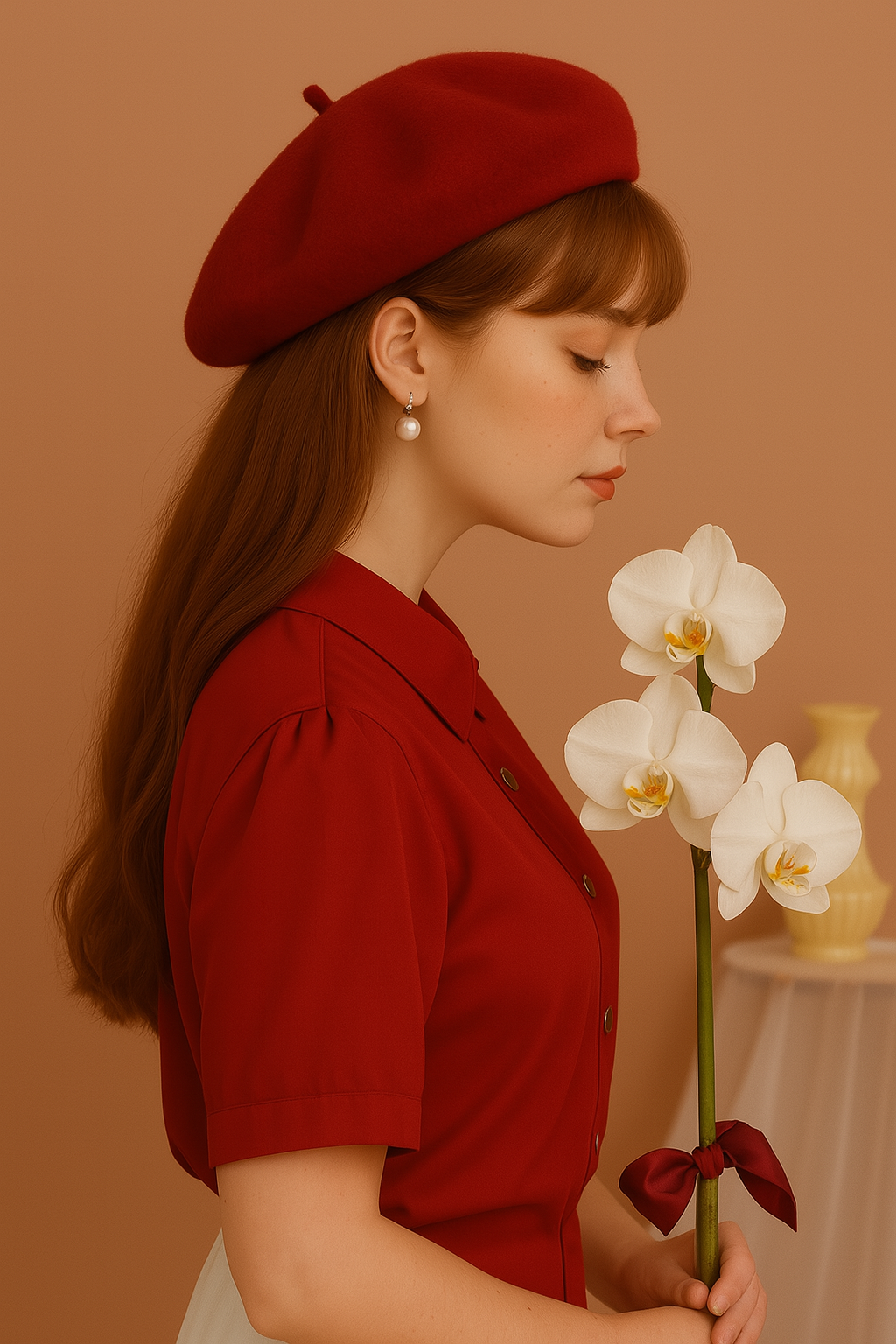 Paris 90s Red Kadın Gömlek