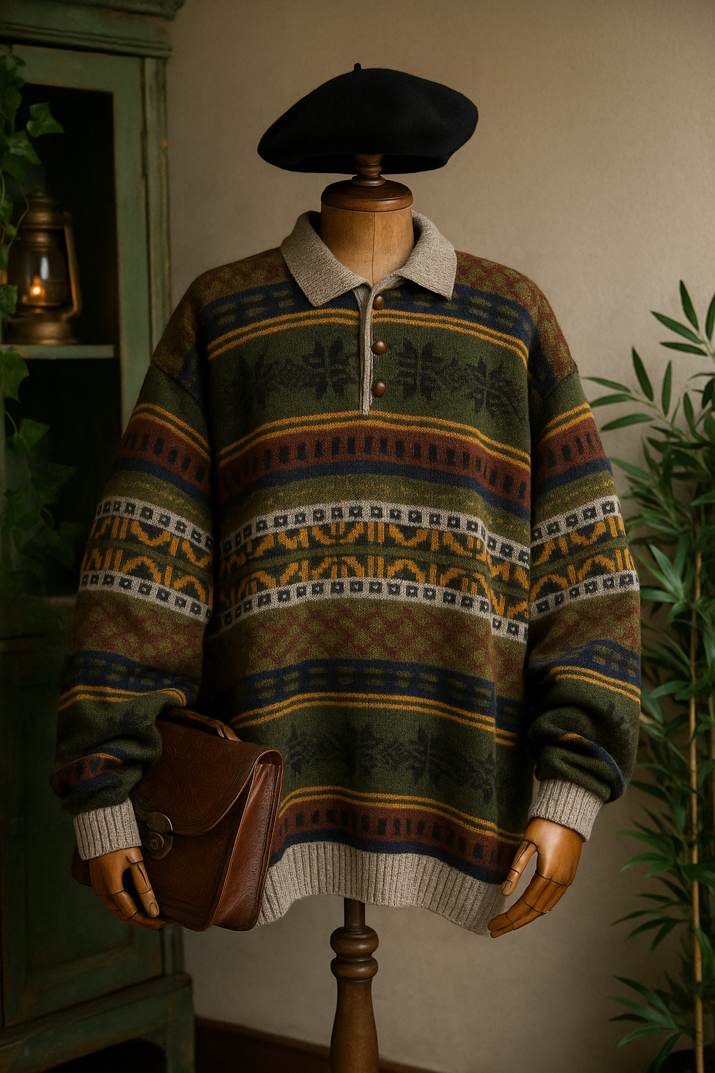 Patterned Polo Yün Kazak