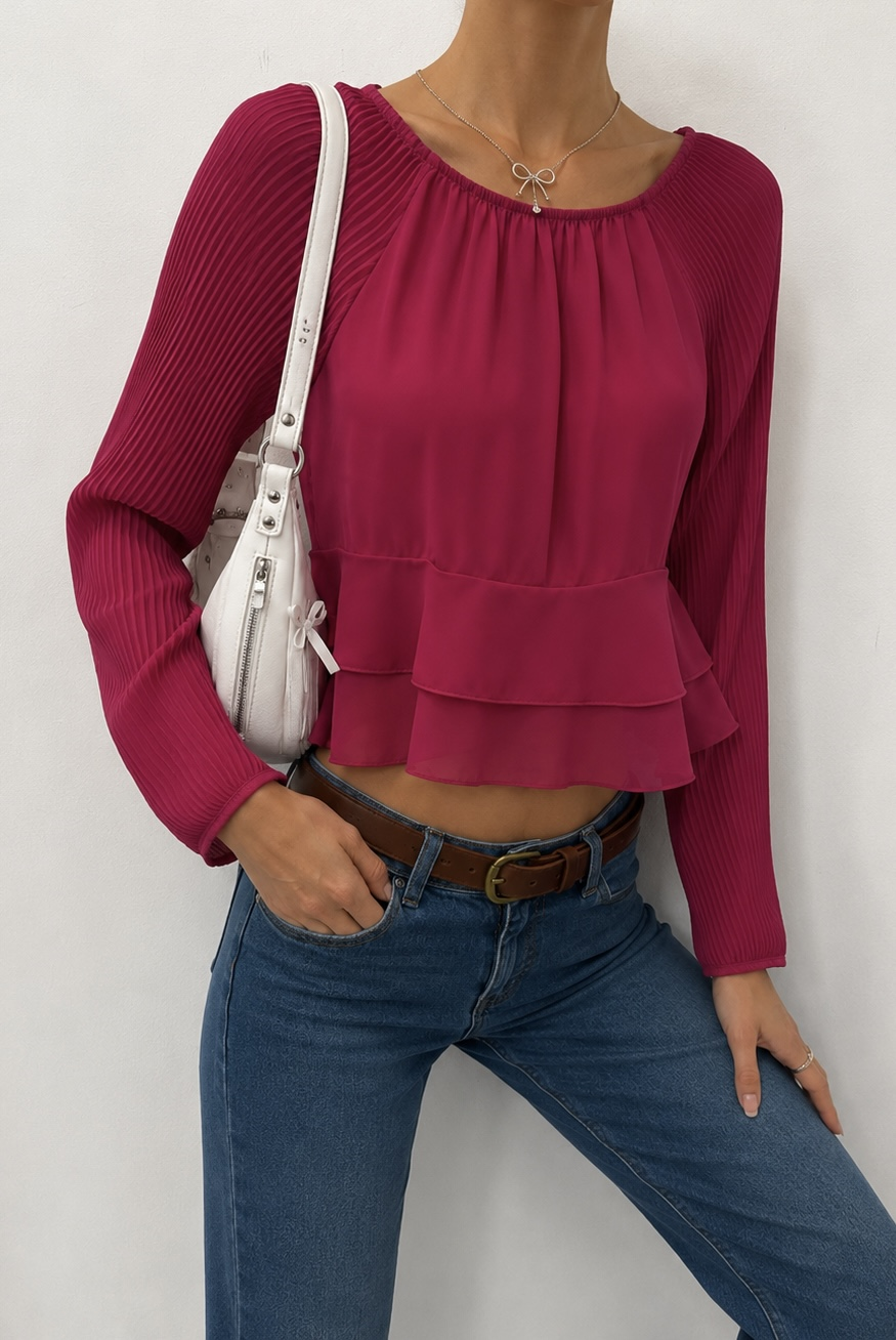 Peasant Pileli Blouse