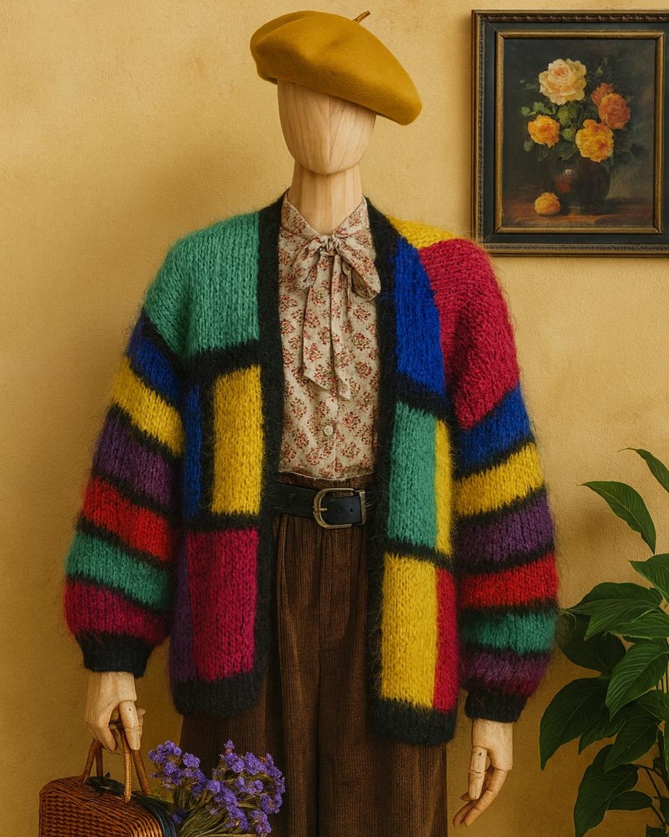 Rainbow 80's Wool Hırka/Ceket