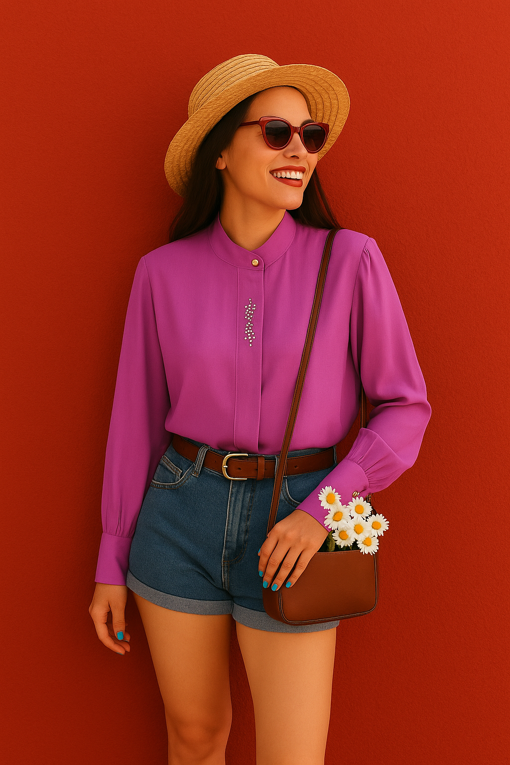 SixthSense Purple Kadın Gömlek