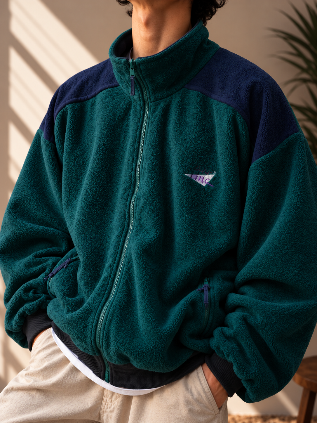Tam Boy Fermuarlı 90s Polar