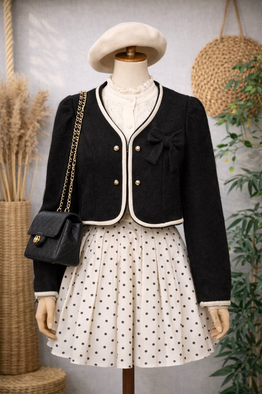 Tiago Tweed Crop Ceket