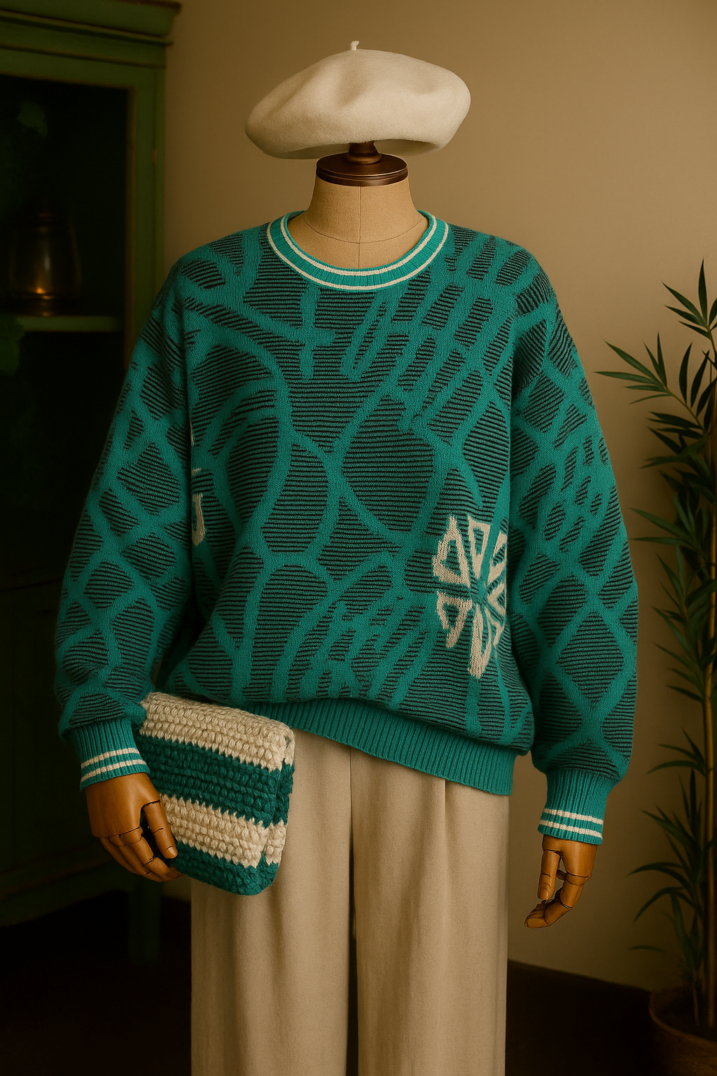 Turquoise Geo Kazak