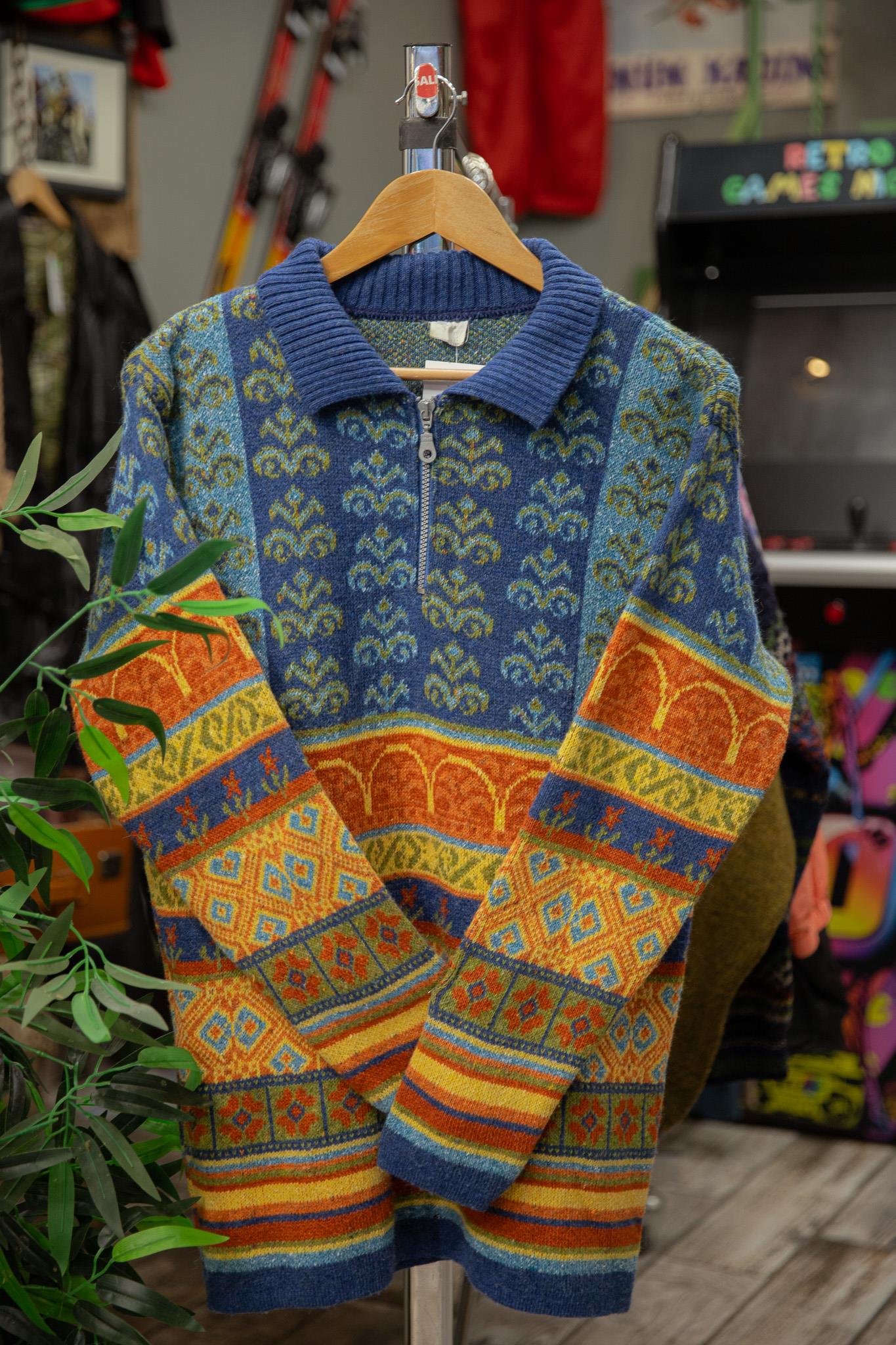 VİNTAGE 90LAR RENKLİ KAZAK