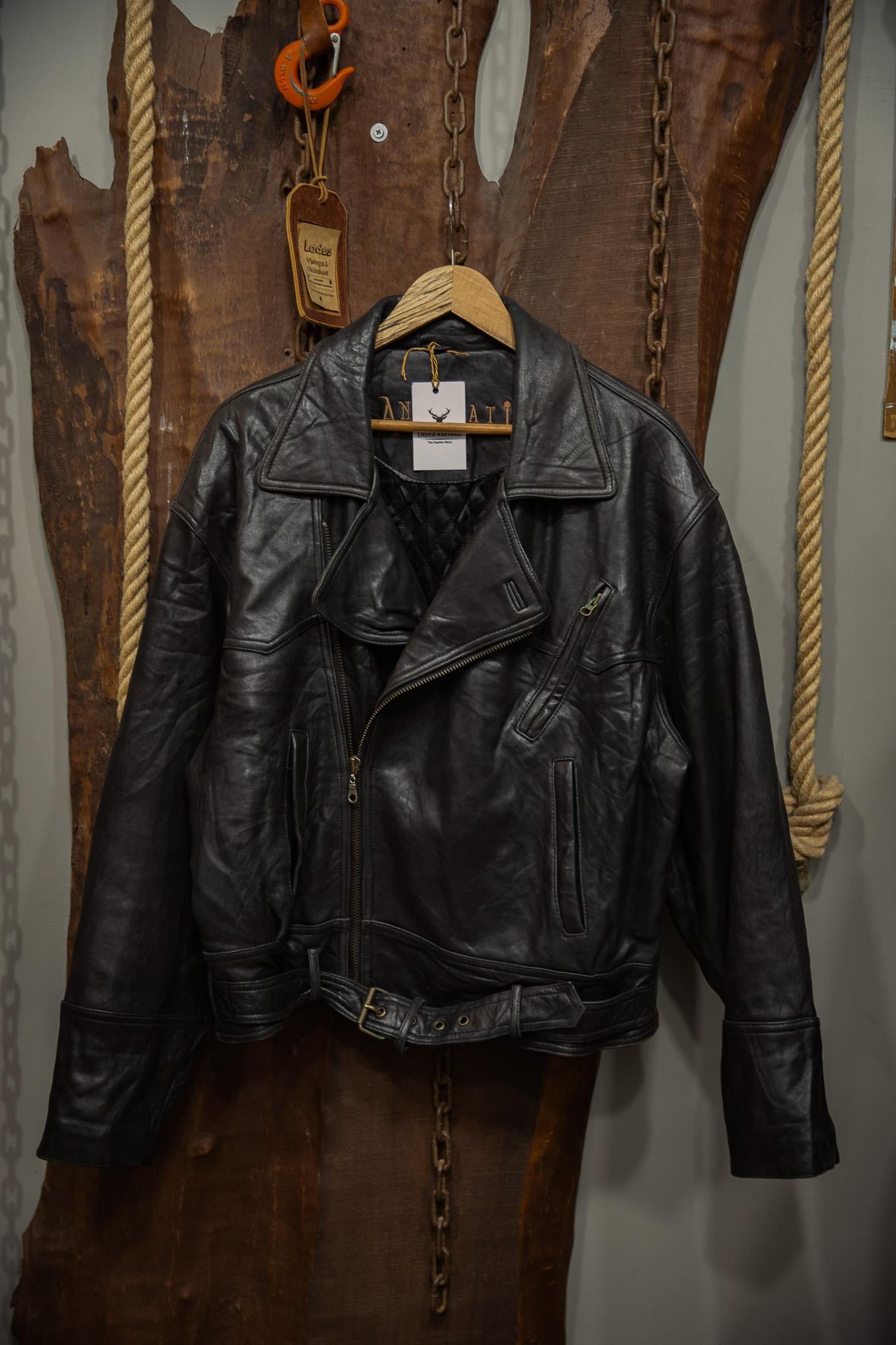 VİNTAGE BIKER DERİ CEKET