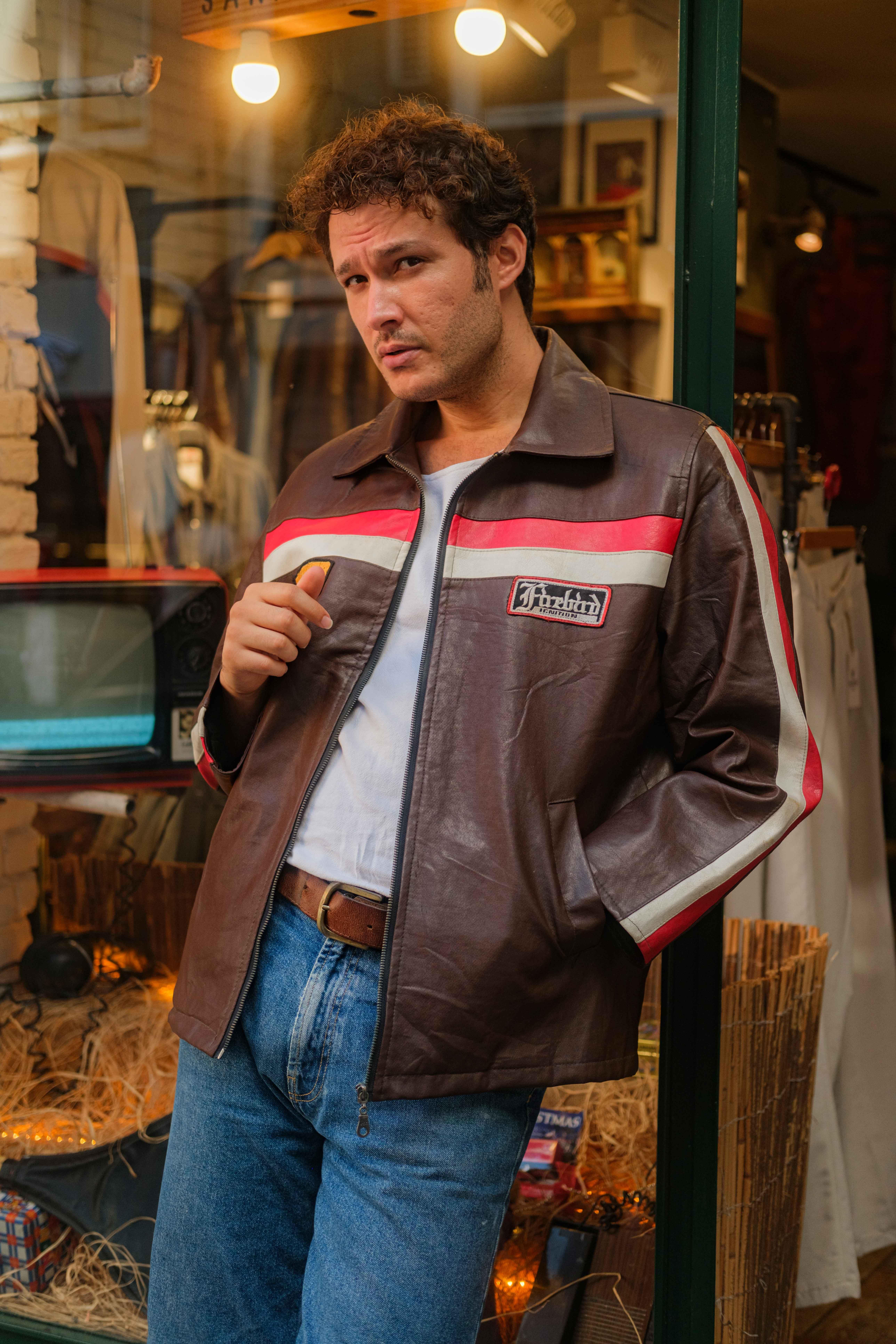 Vintage Biker Vegan Deri Ceket