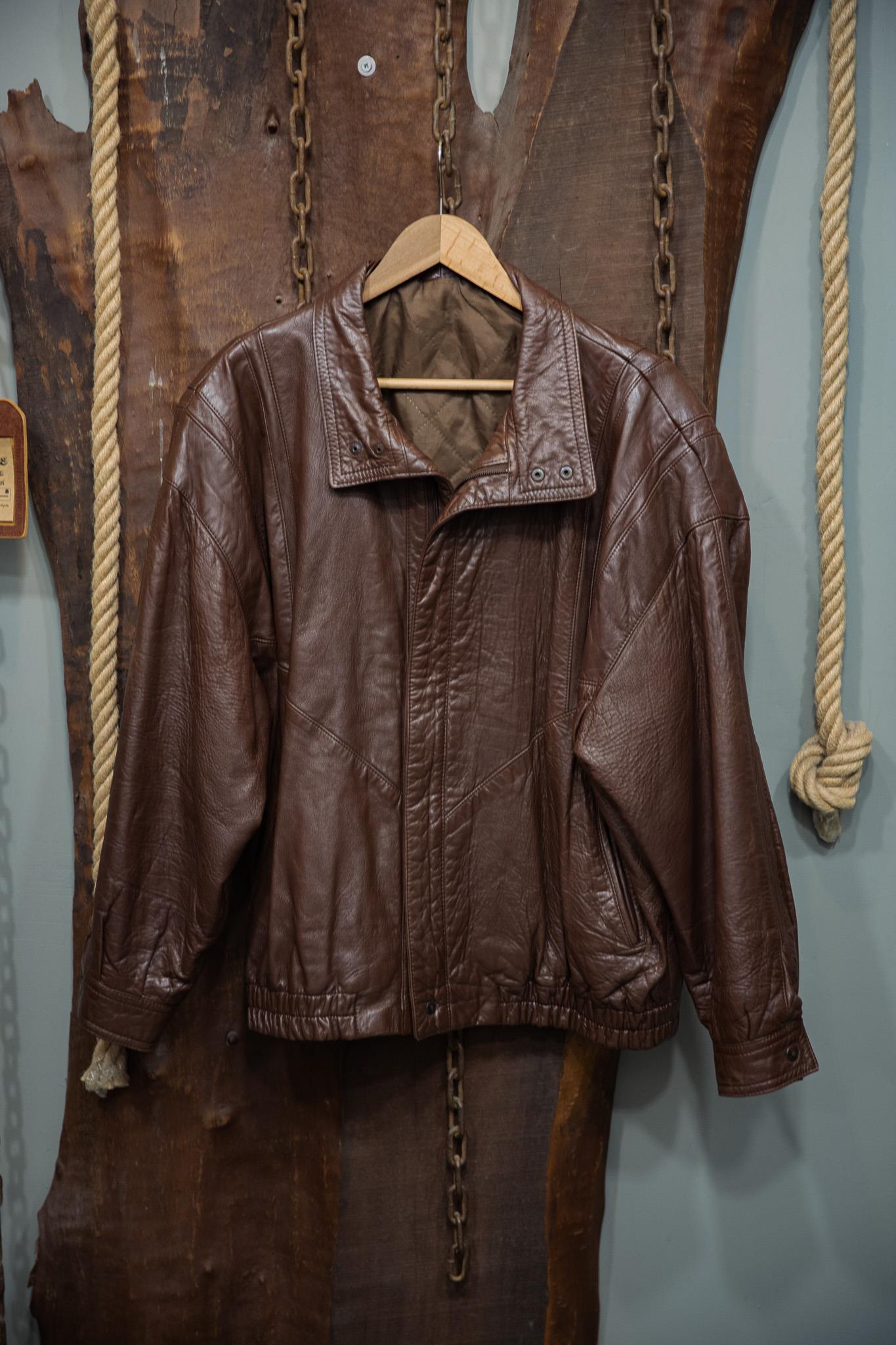 Vintage Bomber Unisex Deri Ceket