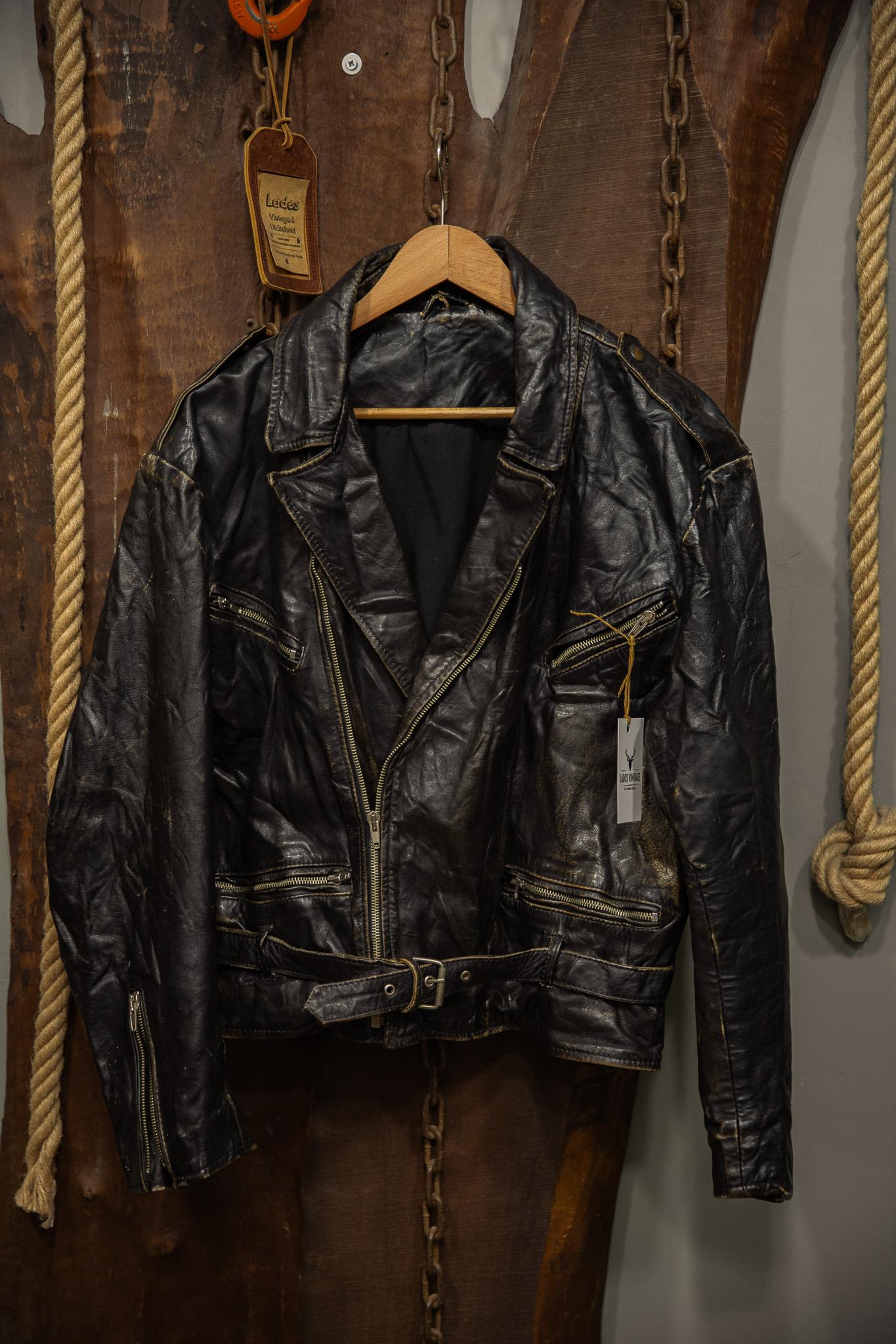 VİNTAGE ESKİTME BIKER CEKET