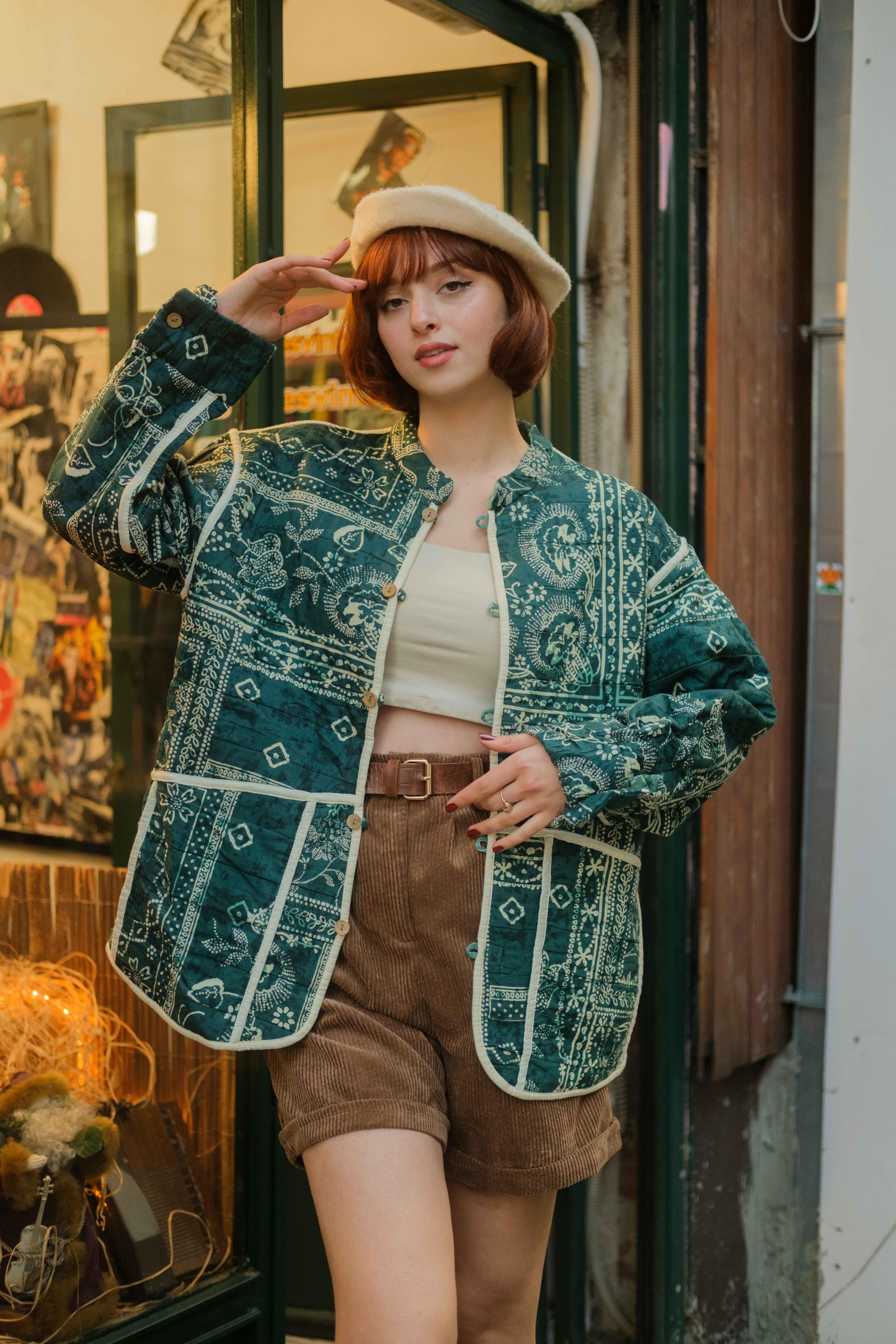 Vintage Etnik Çift Taraflı Unisex Ceket