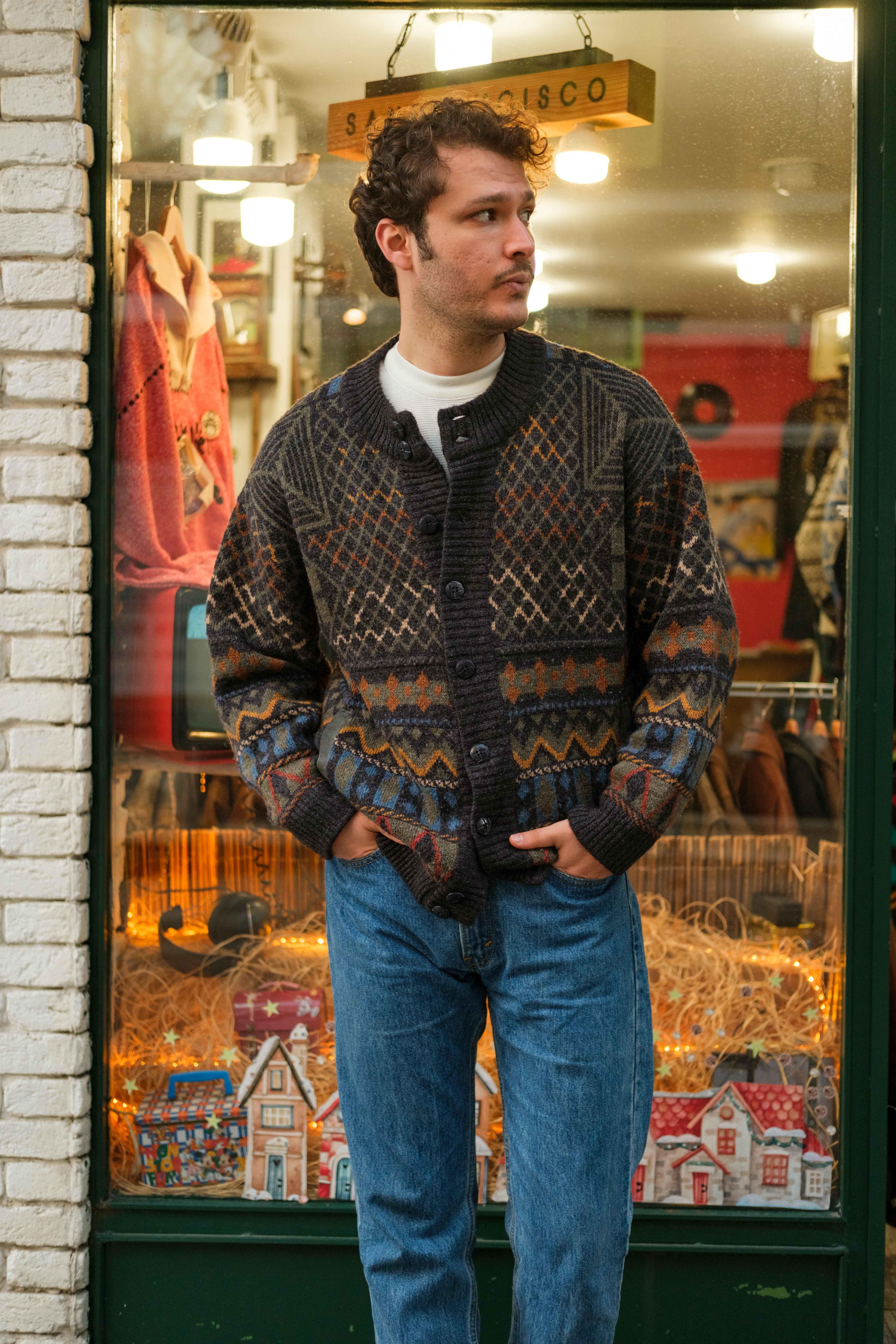 Vintage İtalian Gıannı Model Unisex Hırka/Ceket