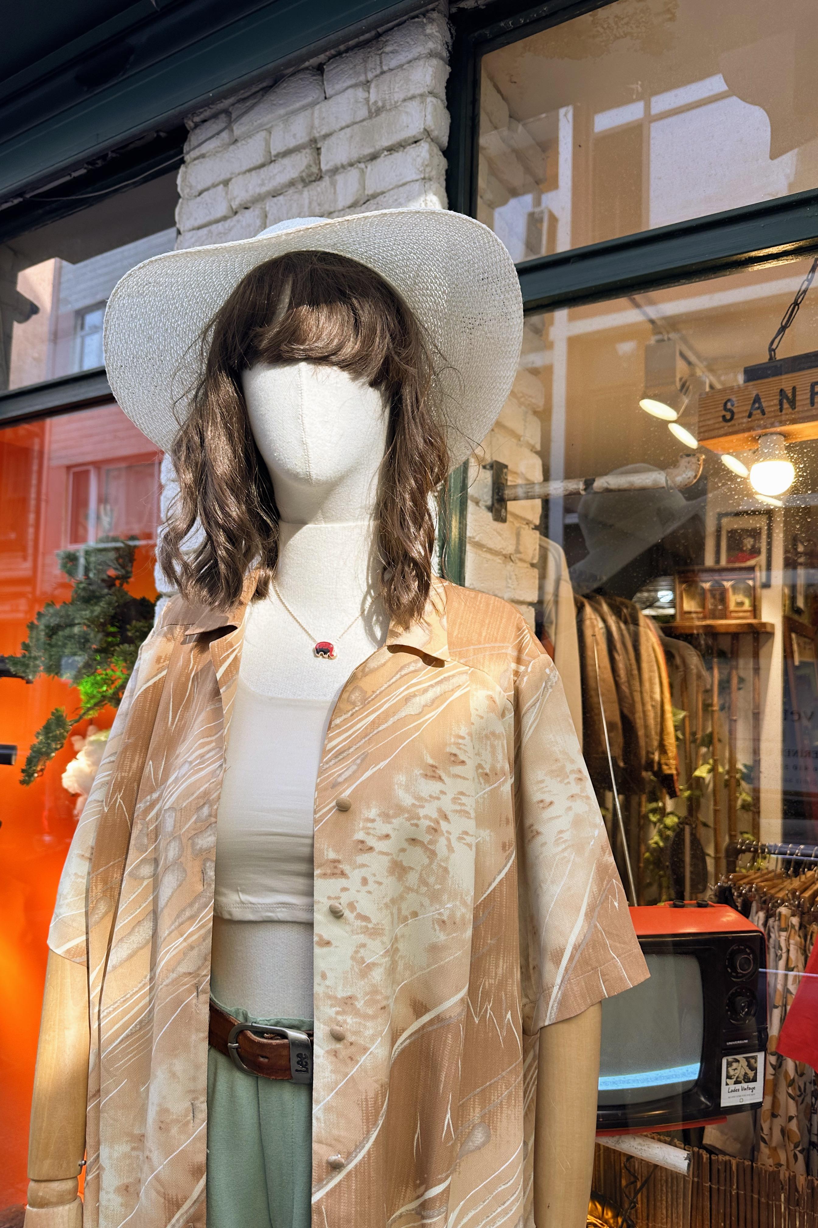 Vintage Pastel Kadın Gömlek