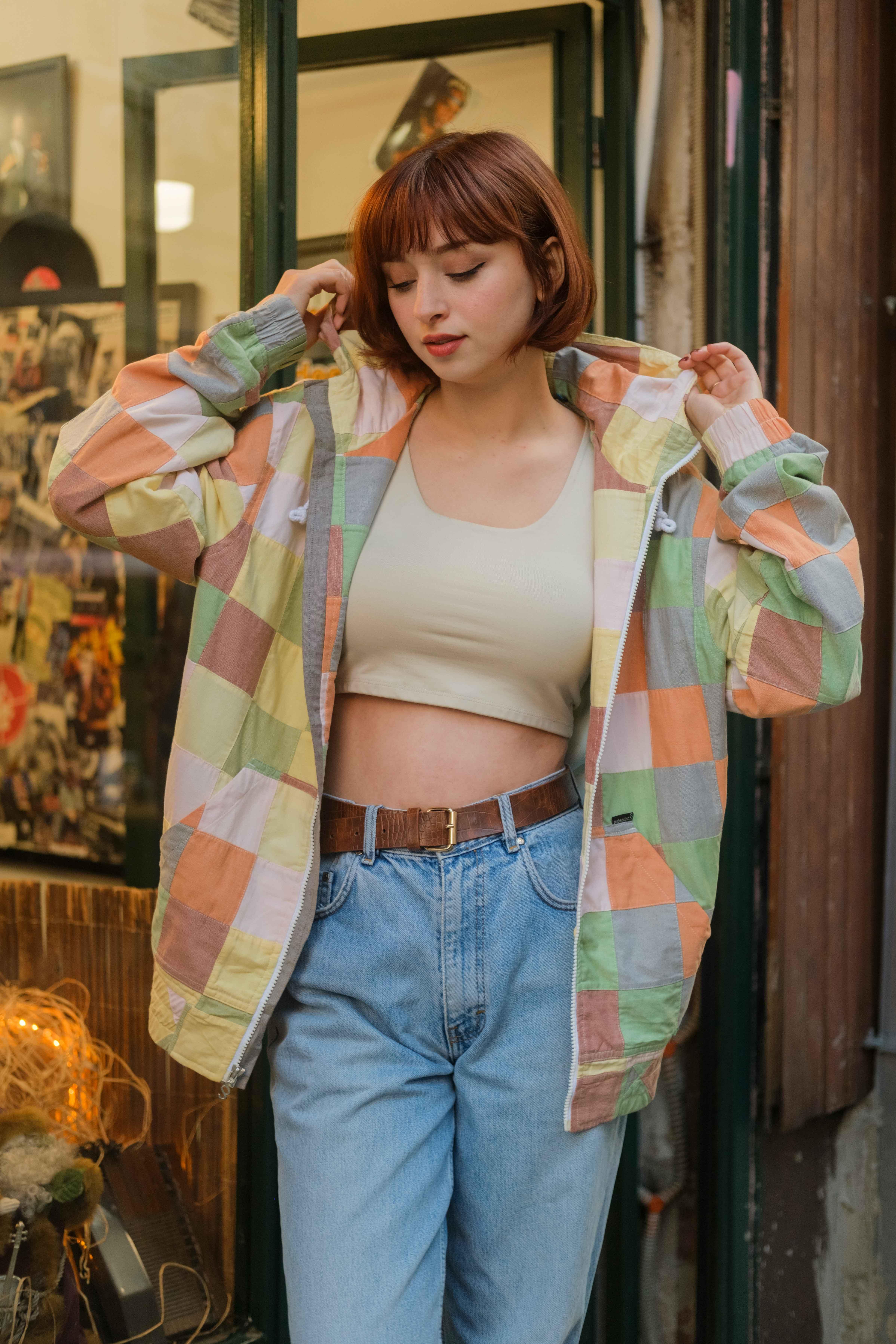 Vintage Renkli Unisex Ceket