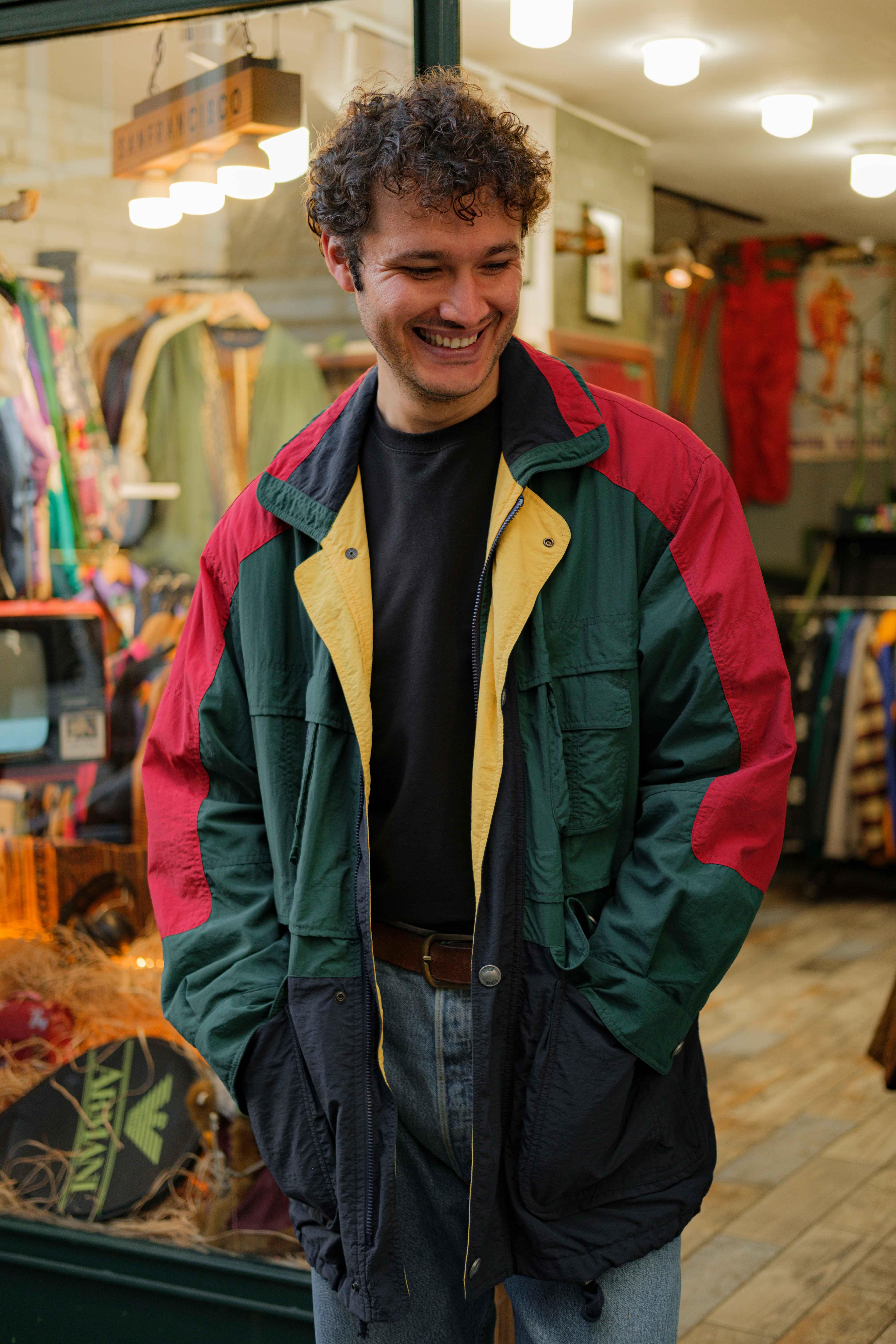 Vintage Unisex Renkli Mont/Ceket