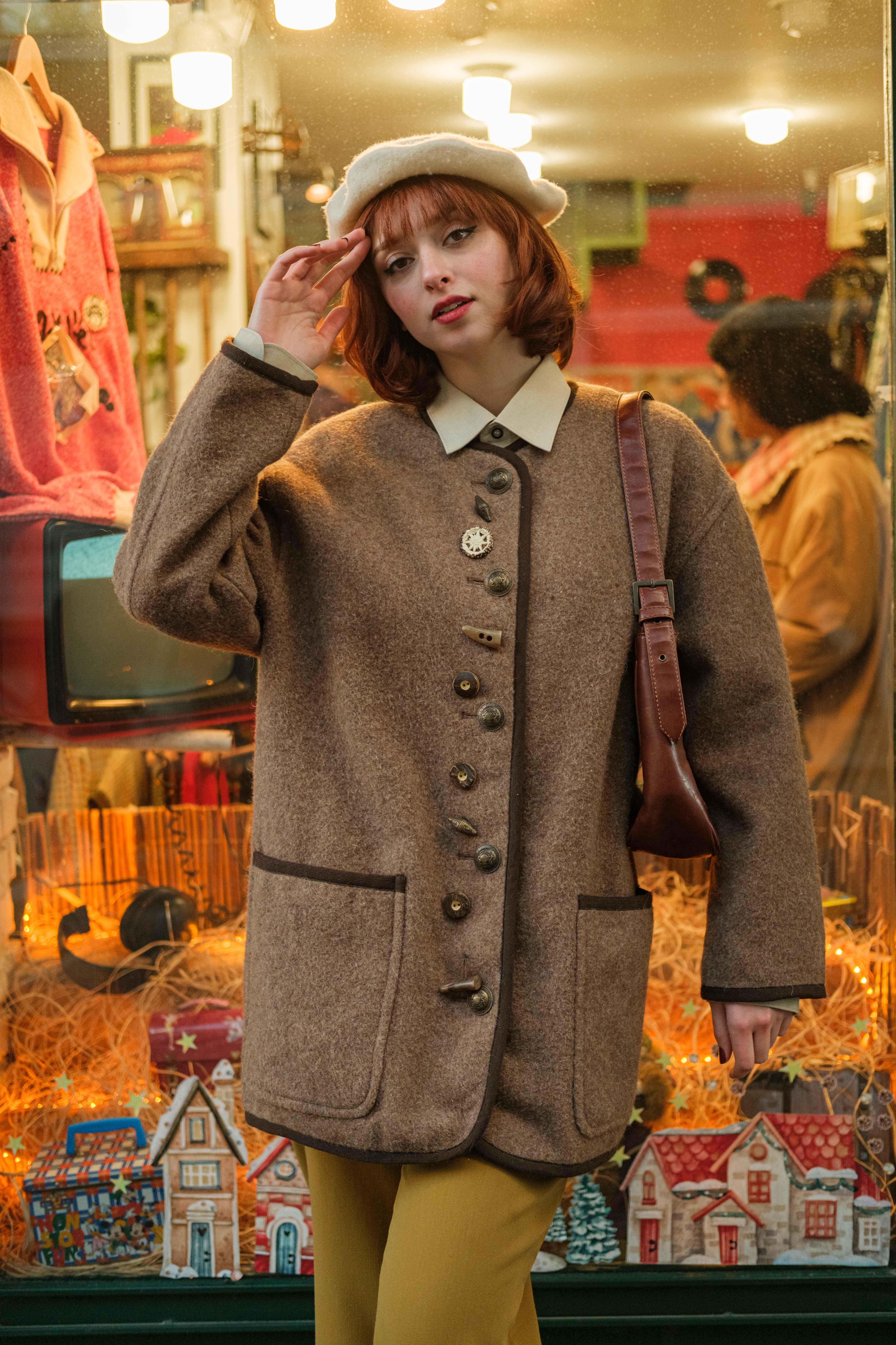 Vintage Wool Austria Bavyera Kaban - Ceket