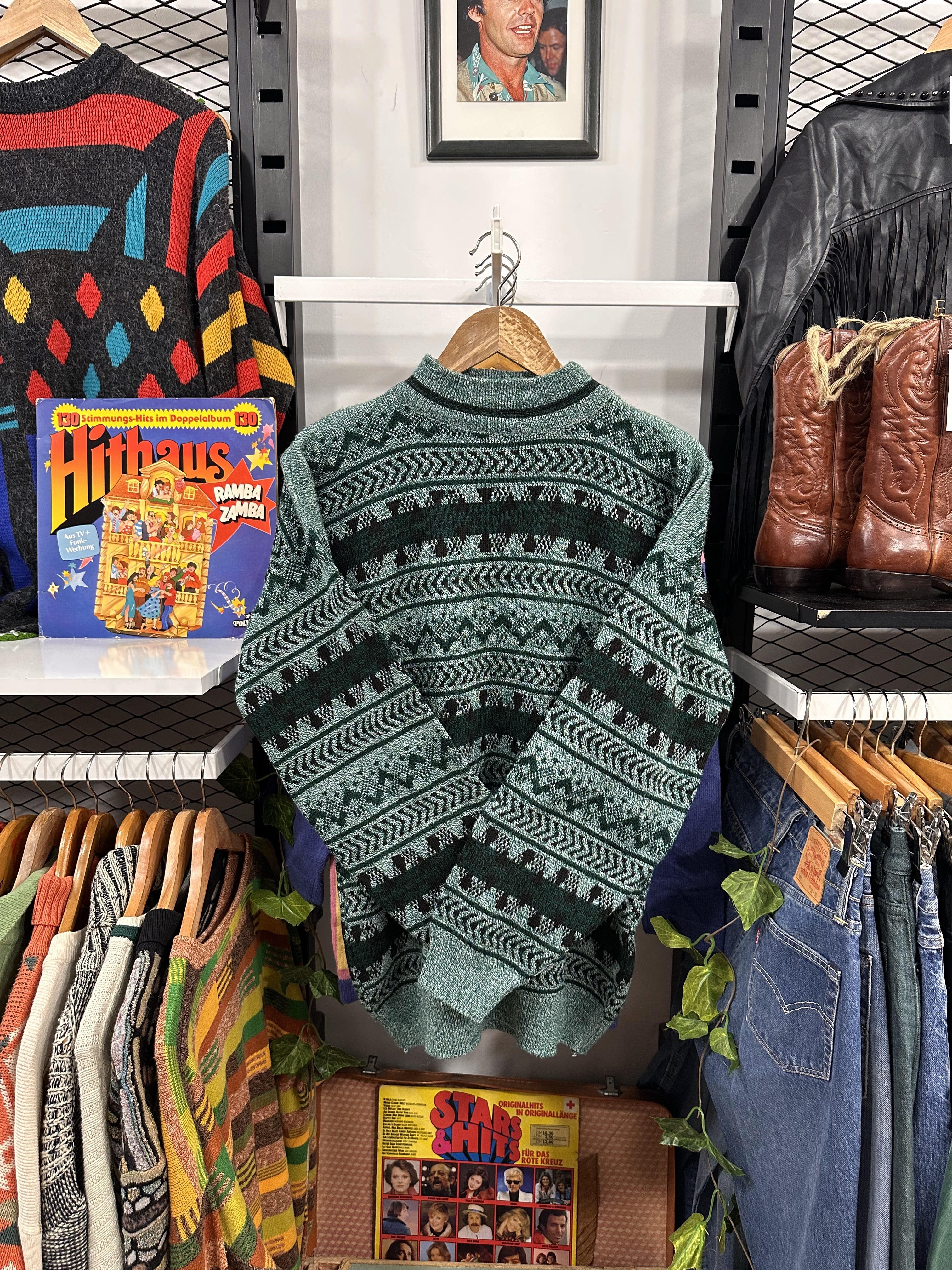 Vintage Yarı Boğazlı Unisex Kazak